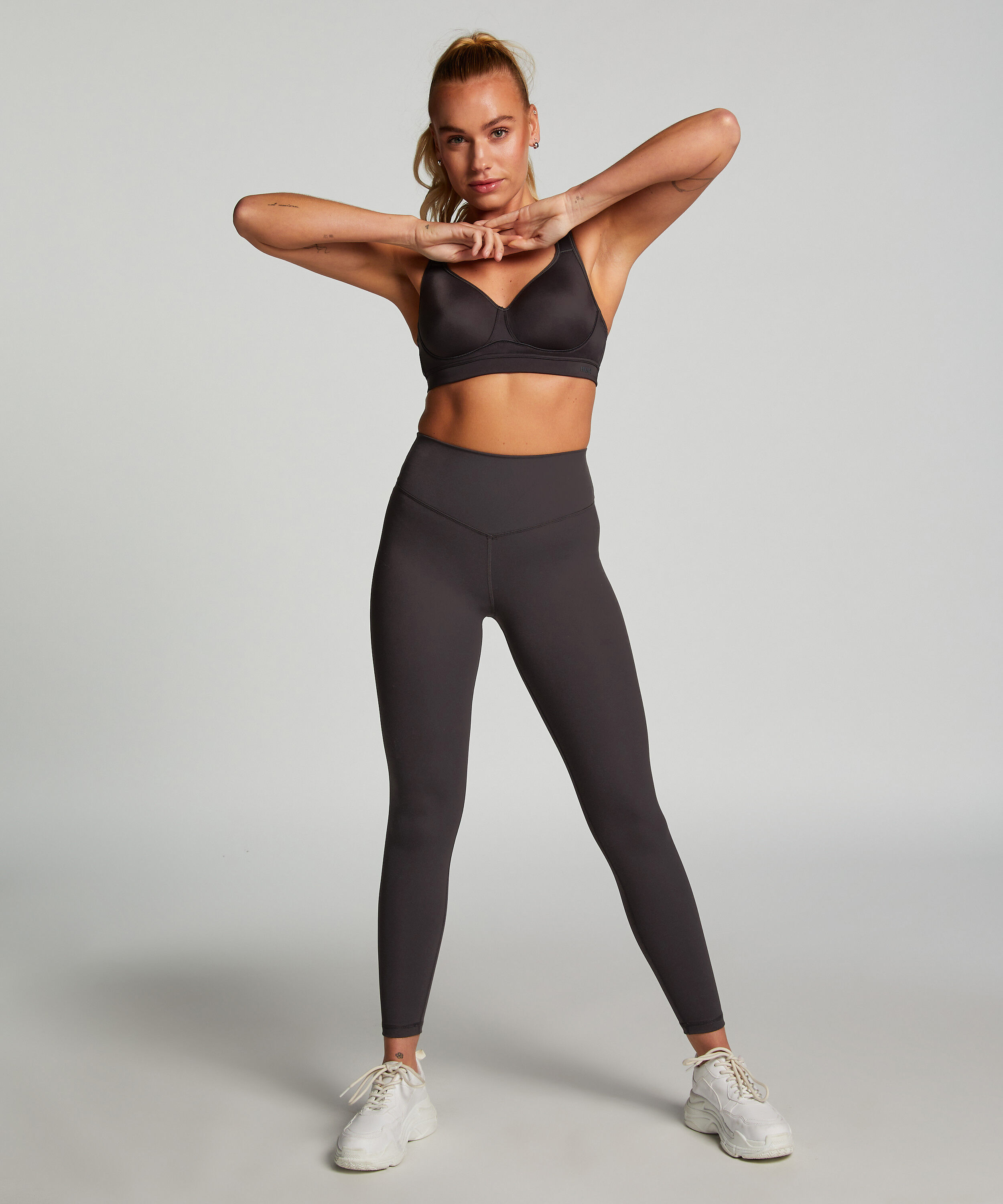 HKMX Leggings mit hoher Taille, Grau HKMX Leggings mit hoher Taille, Grau