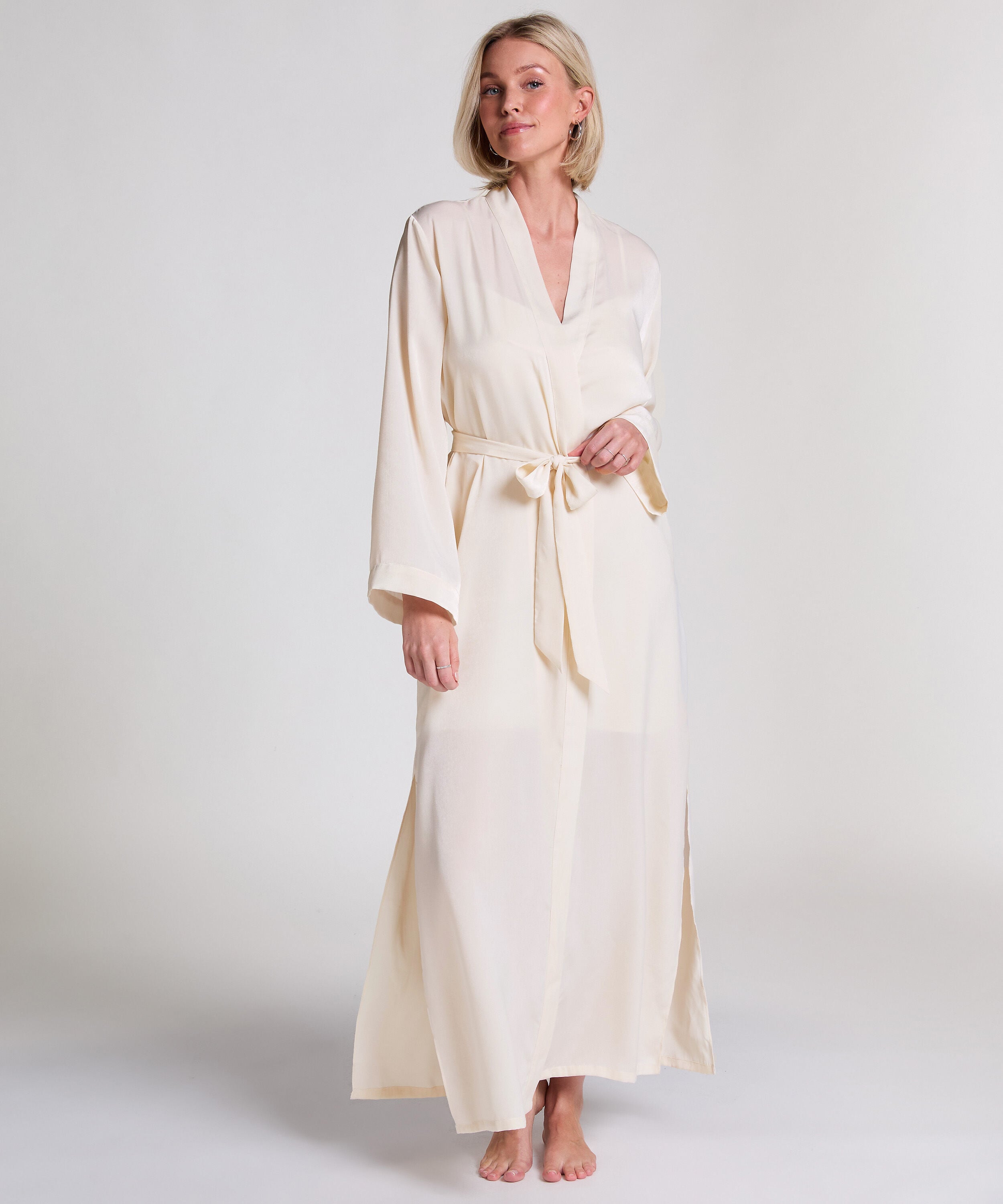 Kimono Satin, Weiß
