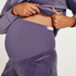 Schwangerschafts-Jogginghose Velours Pintuck, Blau