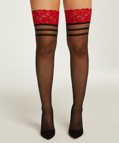 Stay-ups 30 Denier Valentina, Rot