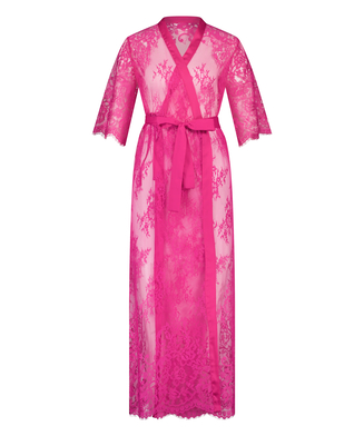 Kimono Allover Lace lang, Rose