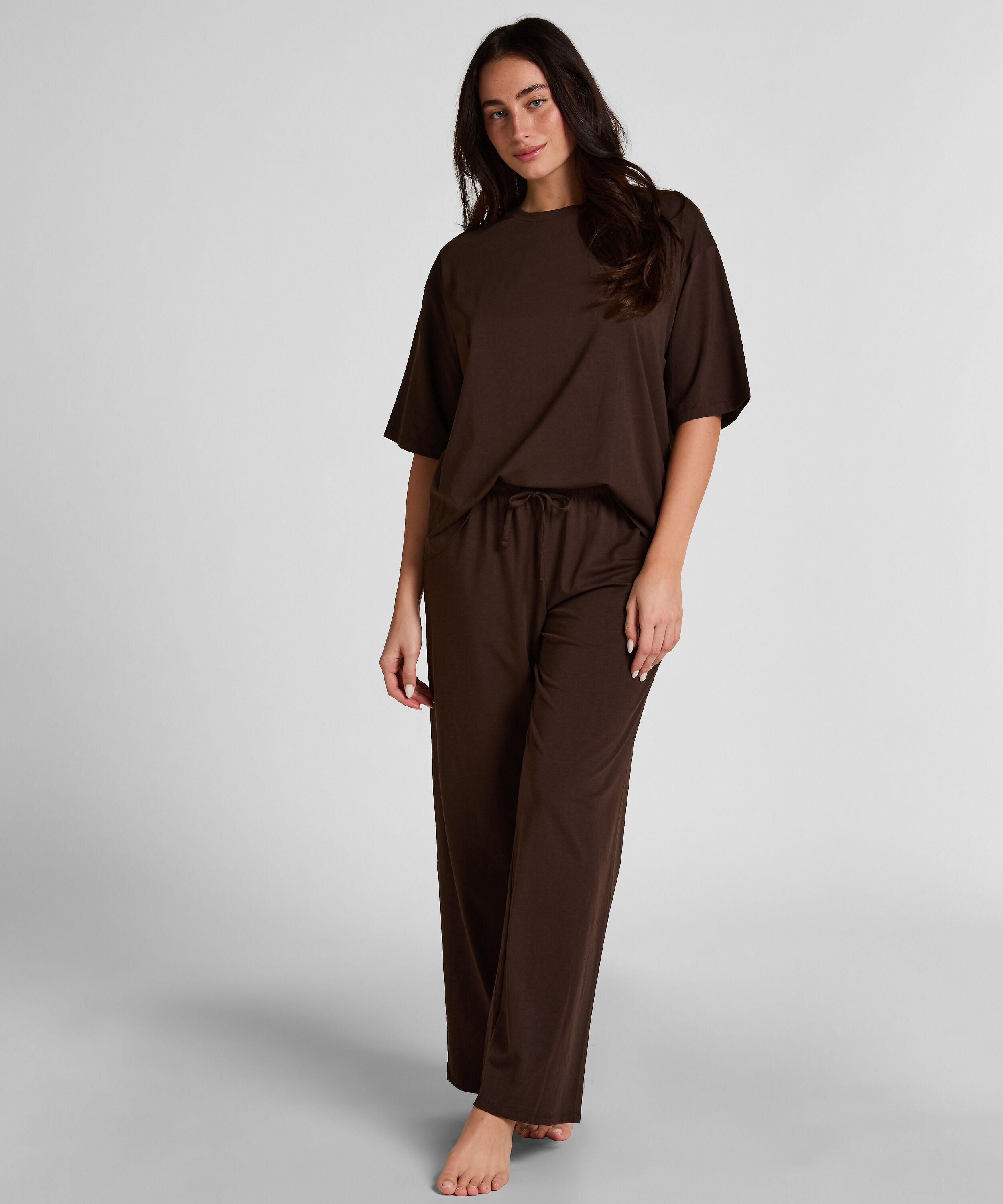 Pyjama Hose Loose, Braun Pyjama Hose Loose, Braun