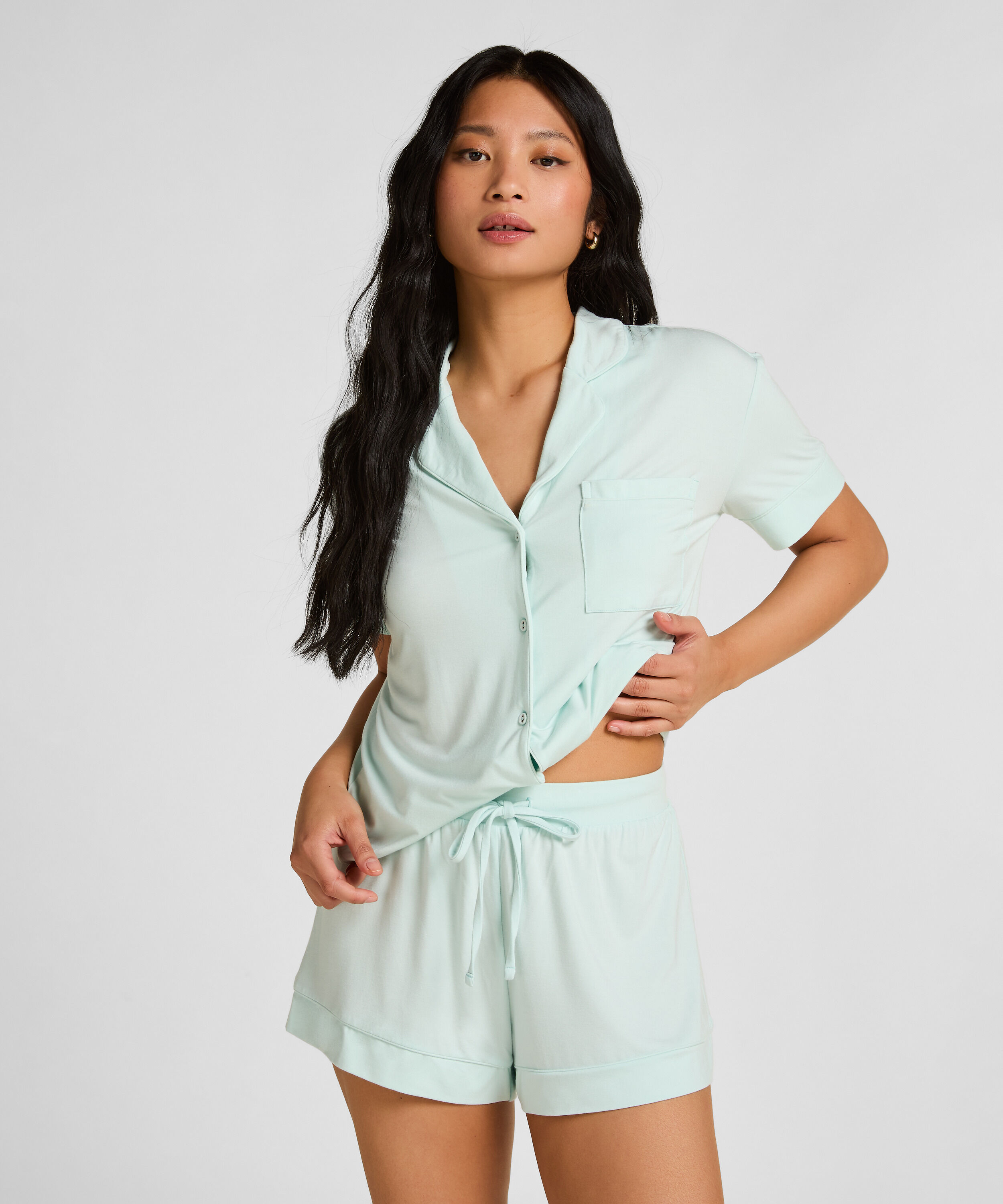 Jersey-Shorts Essential, Grün