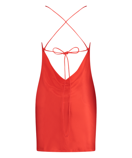 Mini-Kleid Satin, Rot