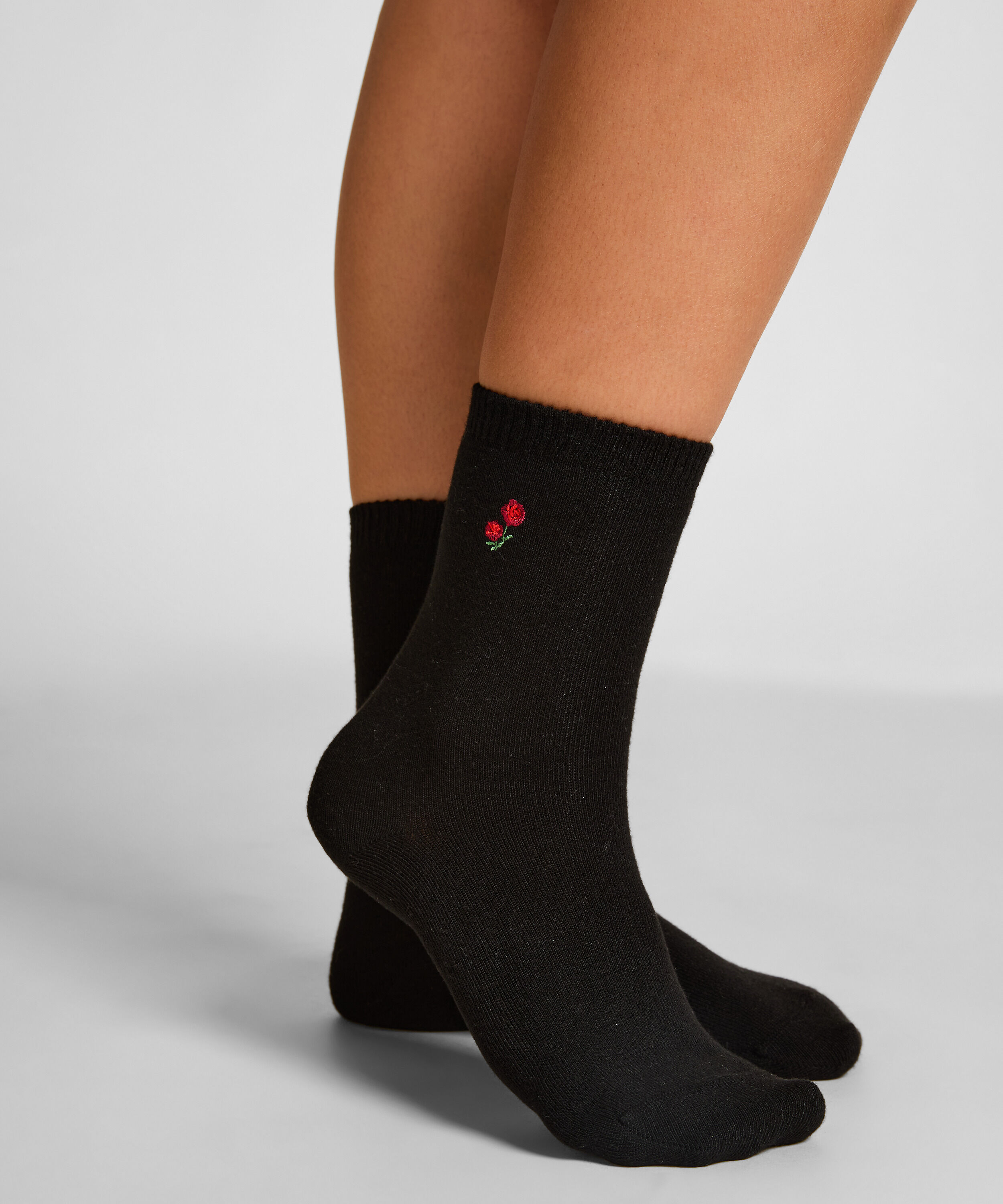 Crew-Socken aus Modal, Schwarz Crew-Socken aus Modal, Schwarz