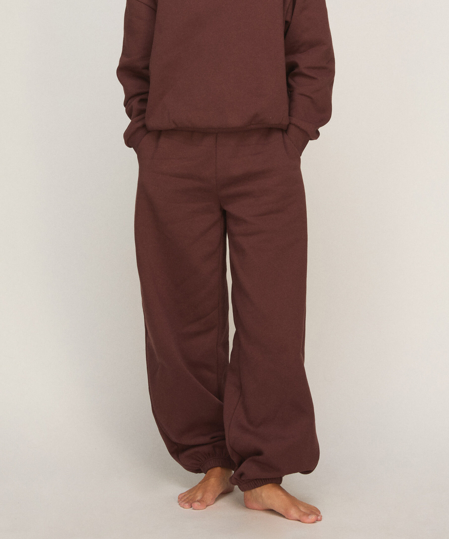Jogginghose aus Angerautem Sweat