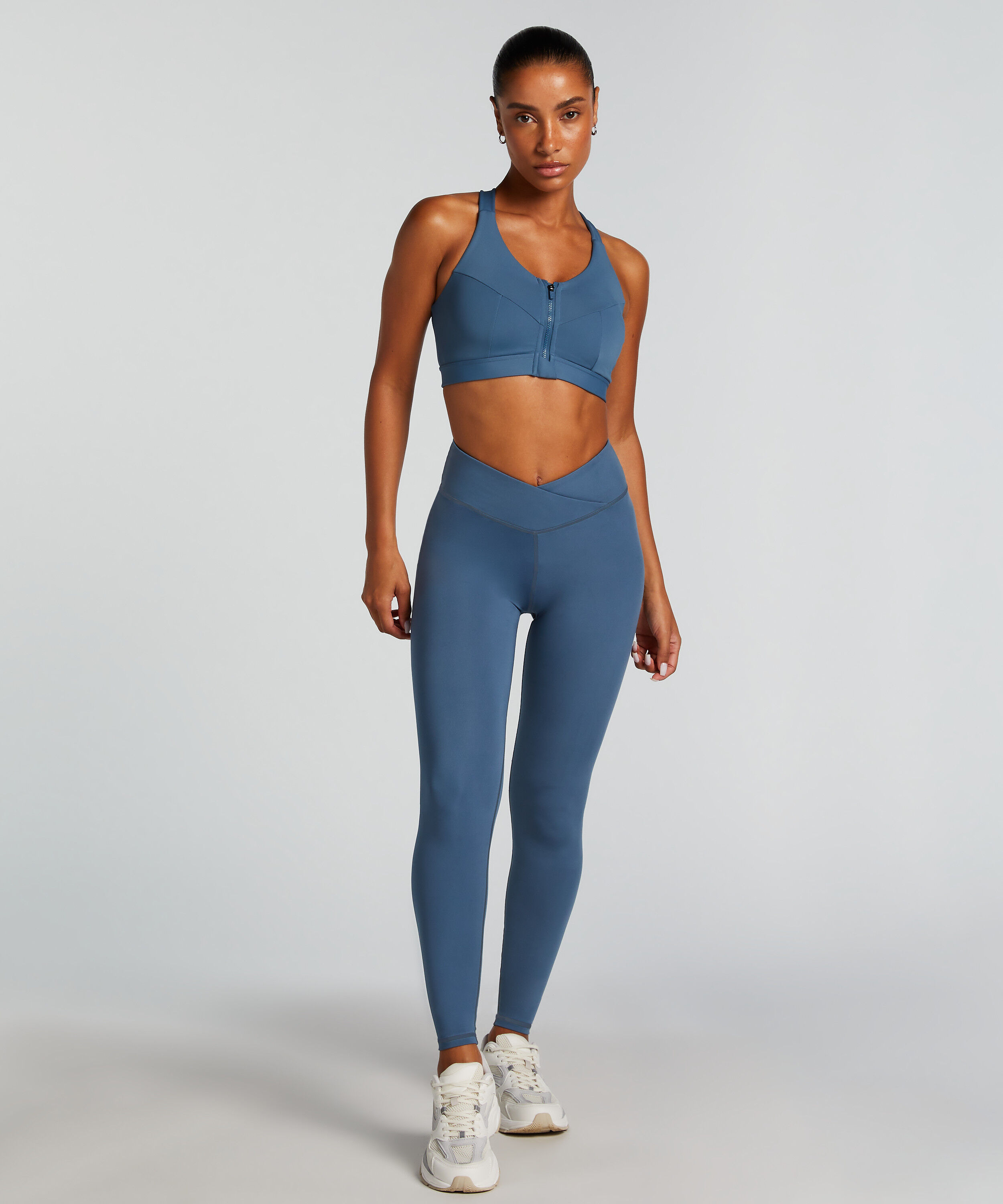 HKMX Gekreuzte High Waist-Leggings, Blau HKMX Gekreuzte High Waist-Leggings, Blau