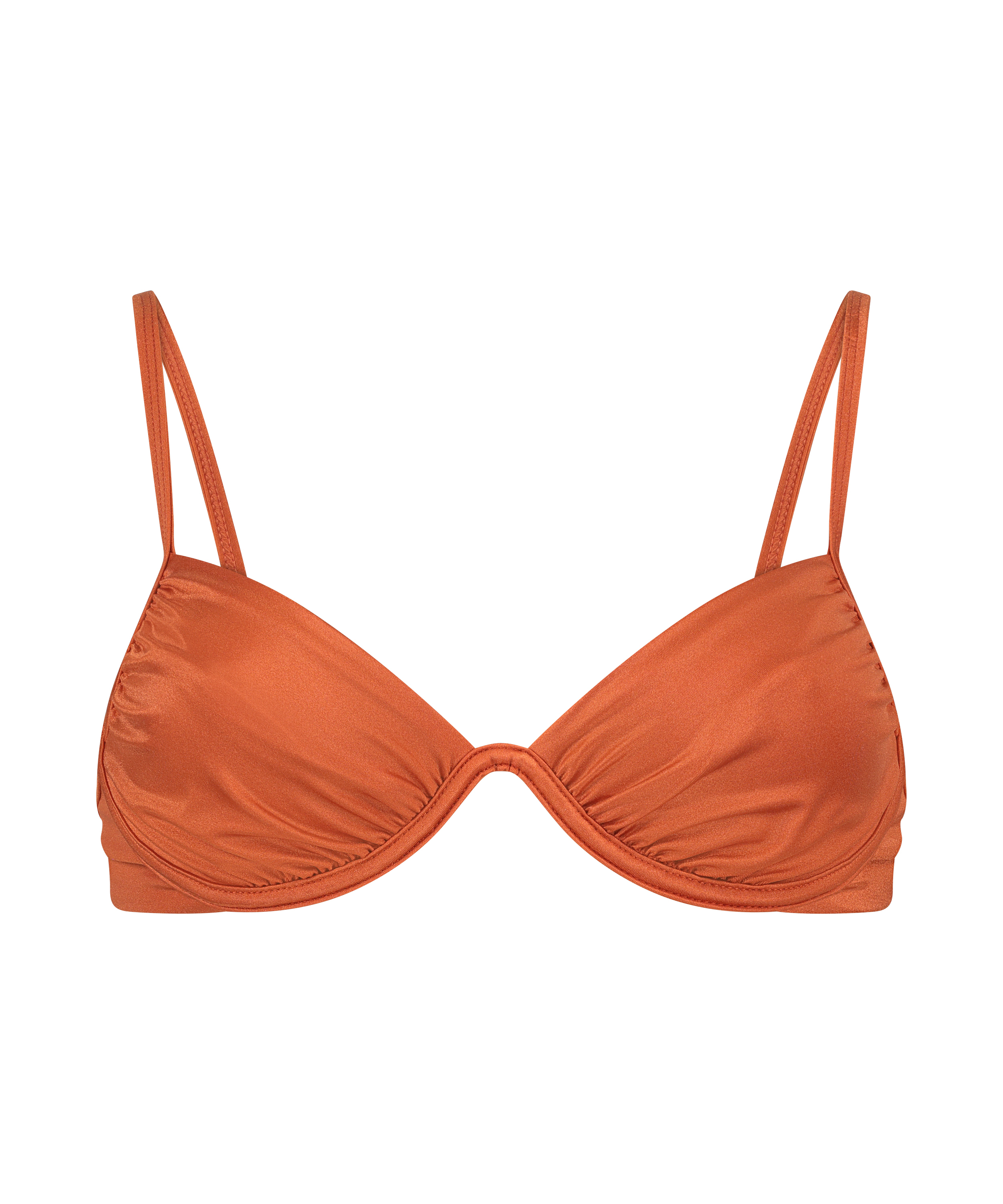 Unwattiertes Bügel-Bikini-Oberteil Corfu , Orange, main