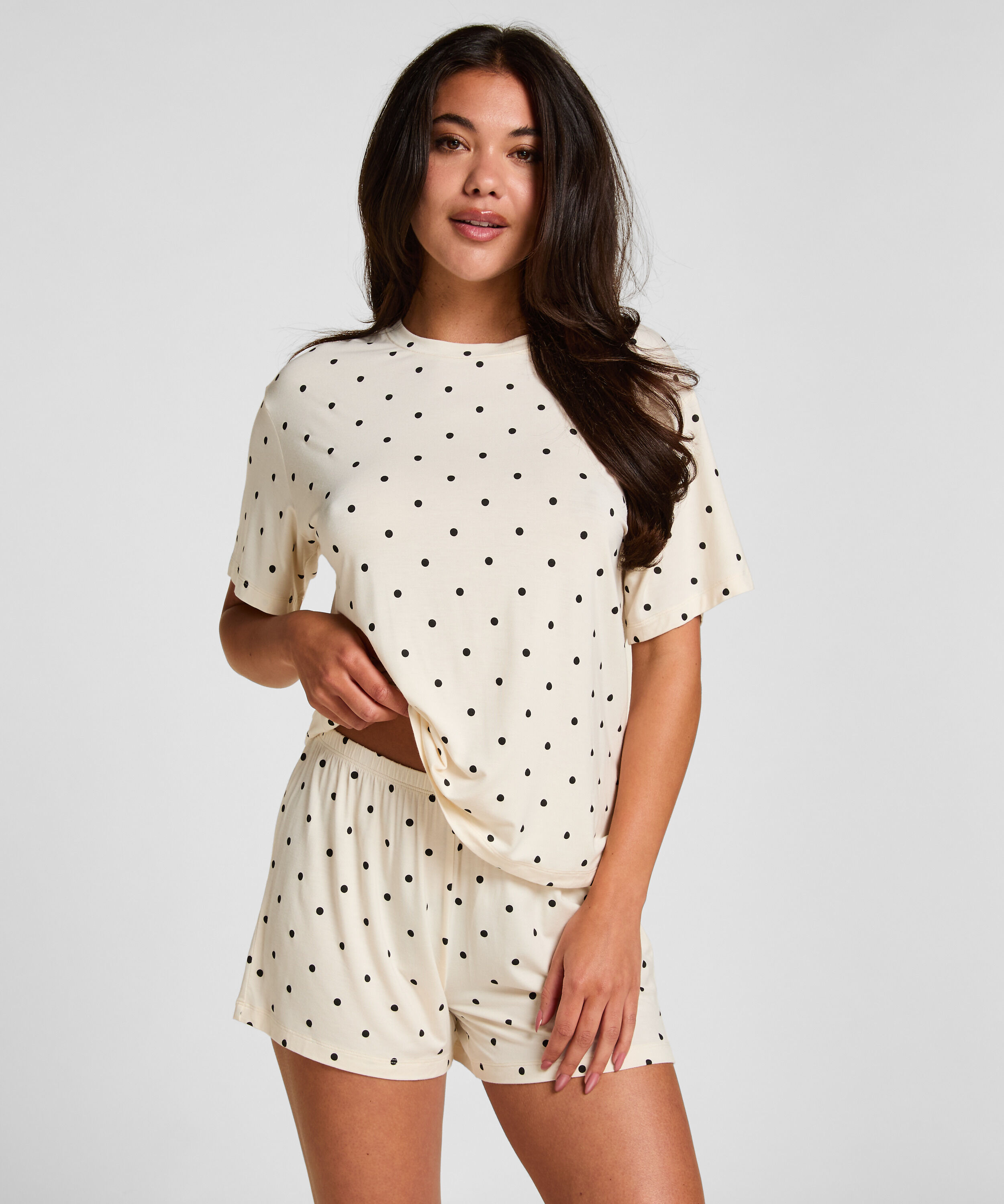 Pyjama Set Loose, Weiß