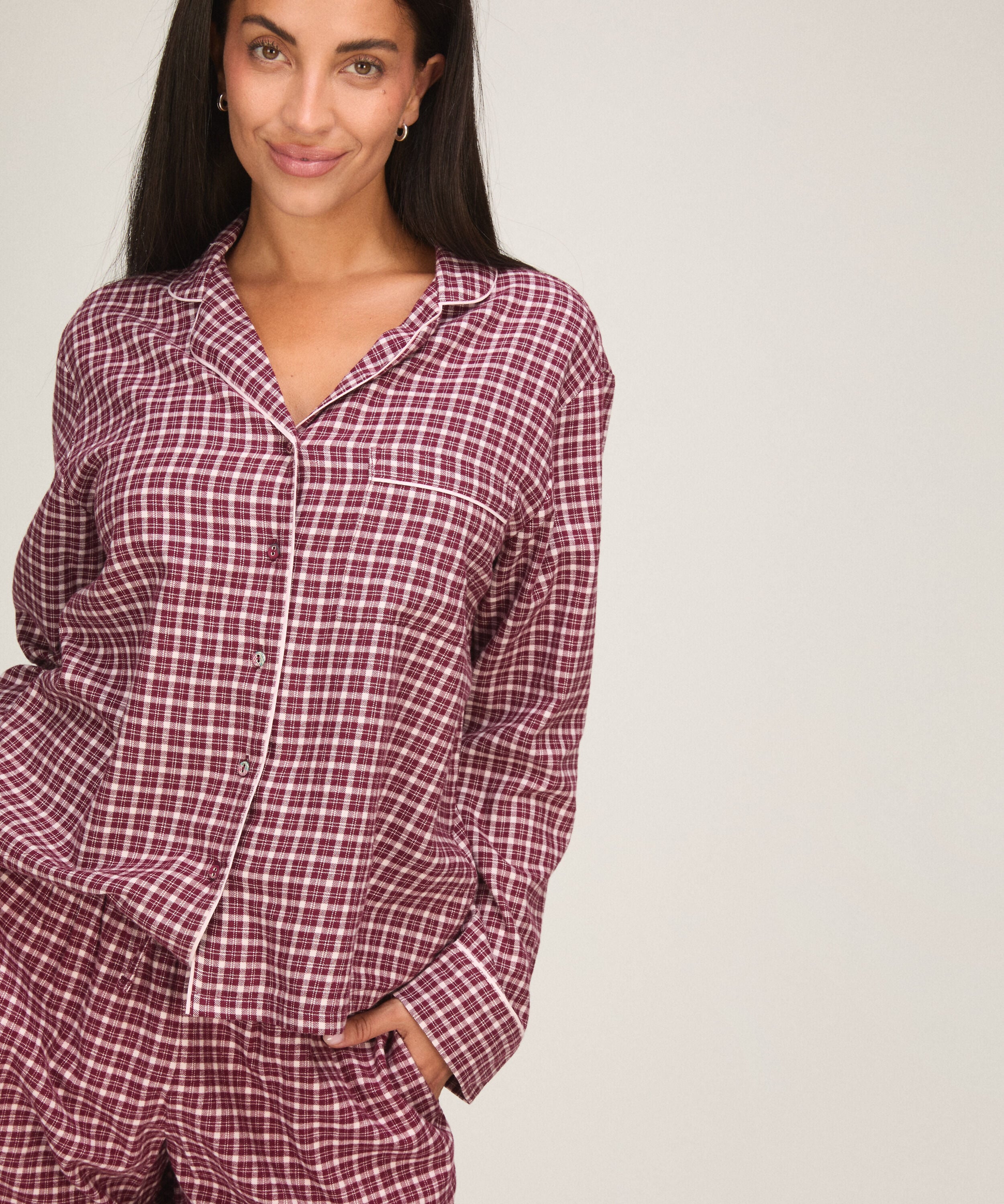 Pyjama-Jacke Longsleeve Woven, Rose Pyjama-Jacke Longsleeve Woven, Rose