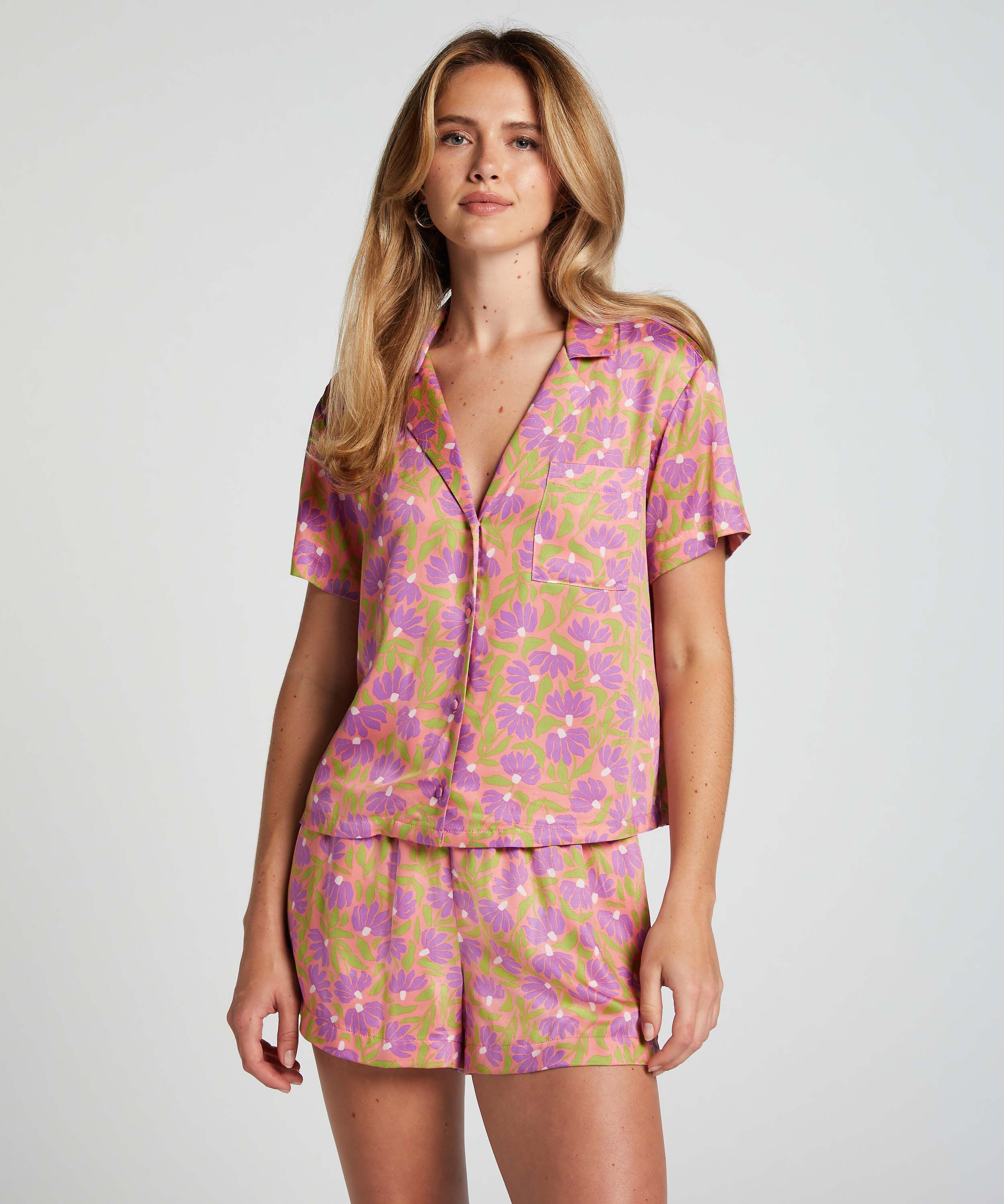 Pyjama-Shorts Satin, Rose