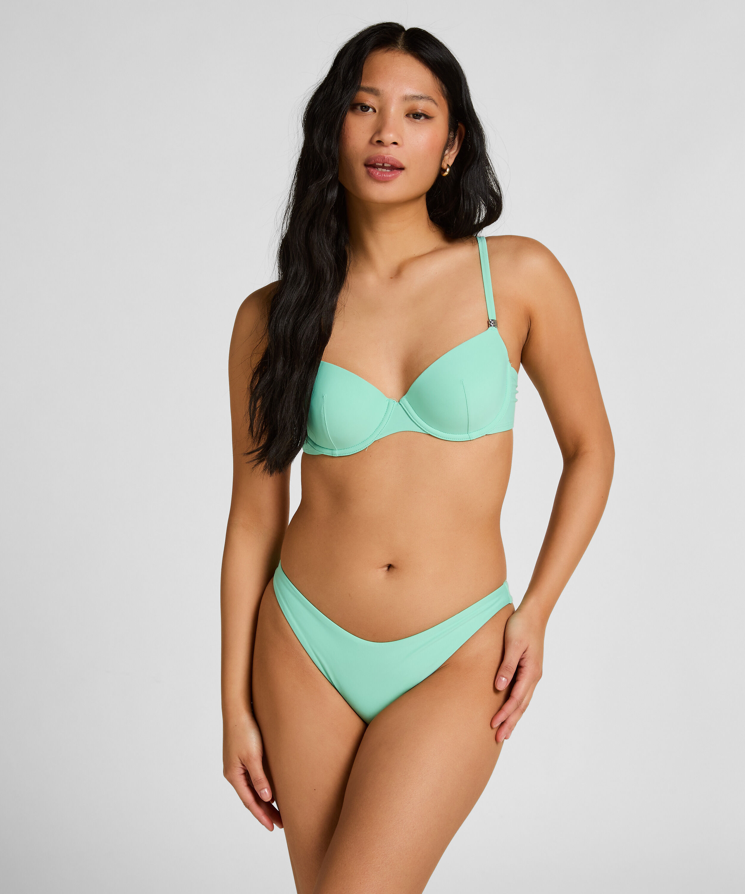 Highleg Bikinihose Luxe, Grün