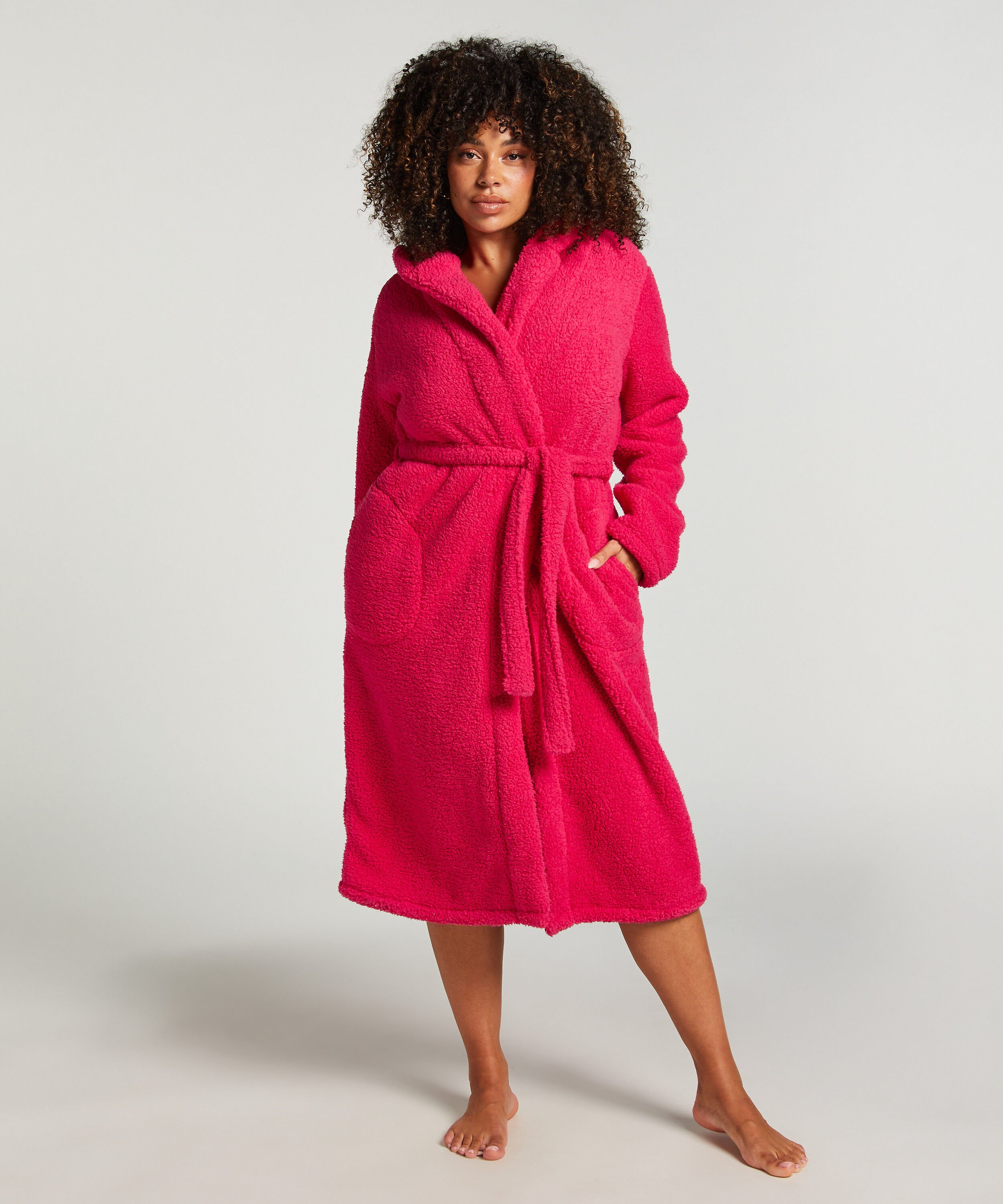 Bademantel Fleece, Rose