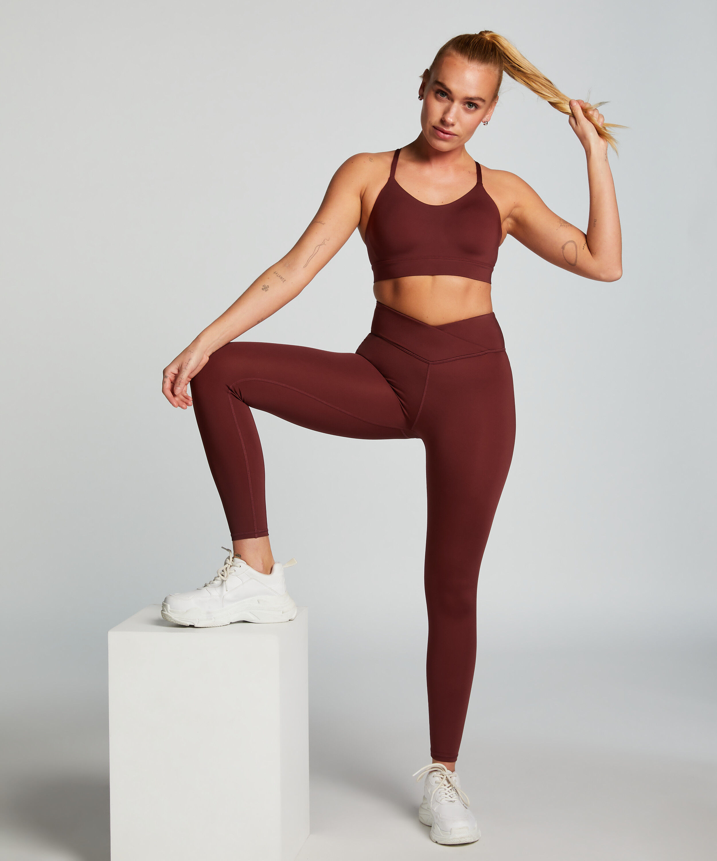 HKMX Gekreuzte High Waist-Leggings