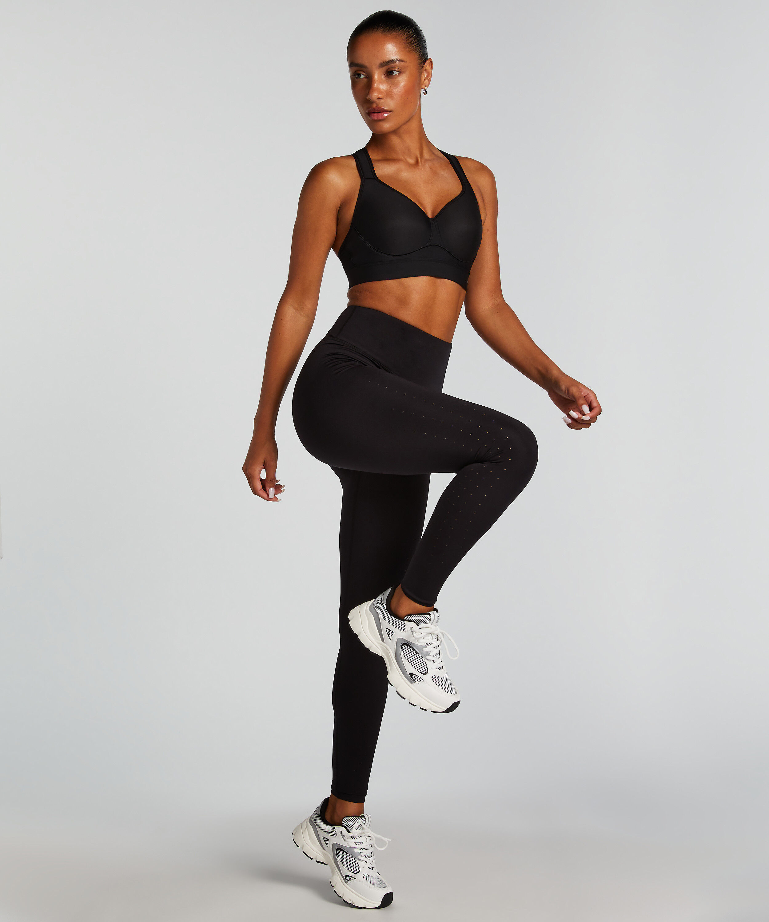 HKMX Performance Sport Leggings, Schwarz