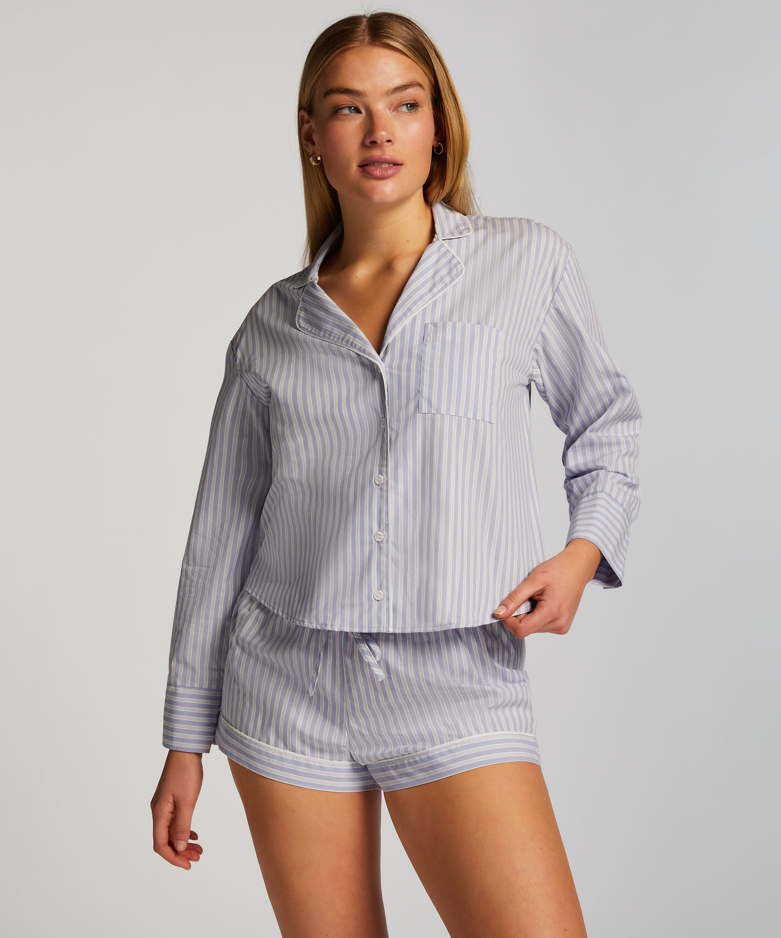 Shorts Baumwolle, Blau