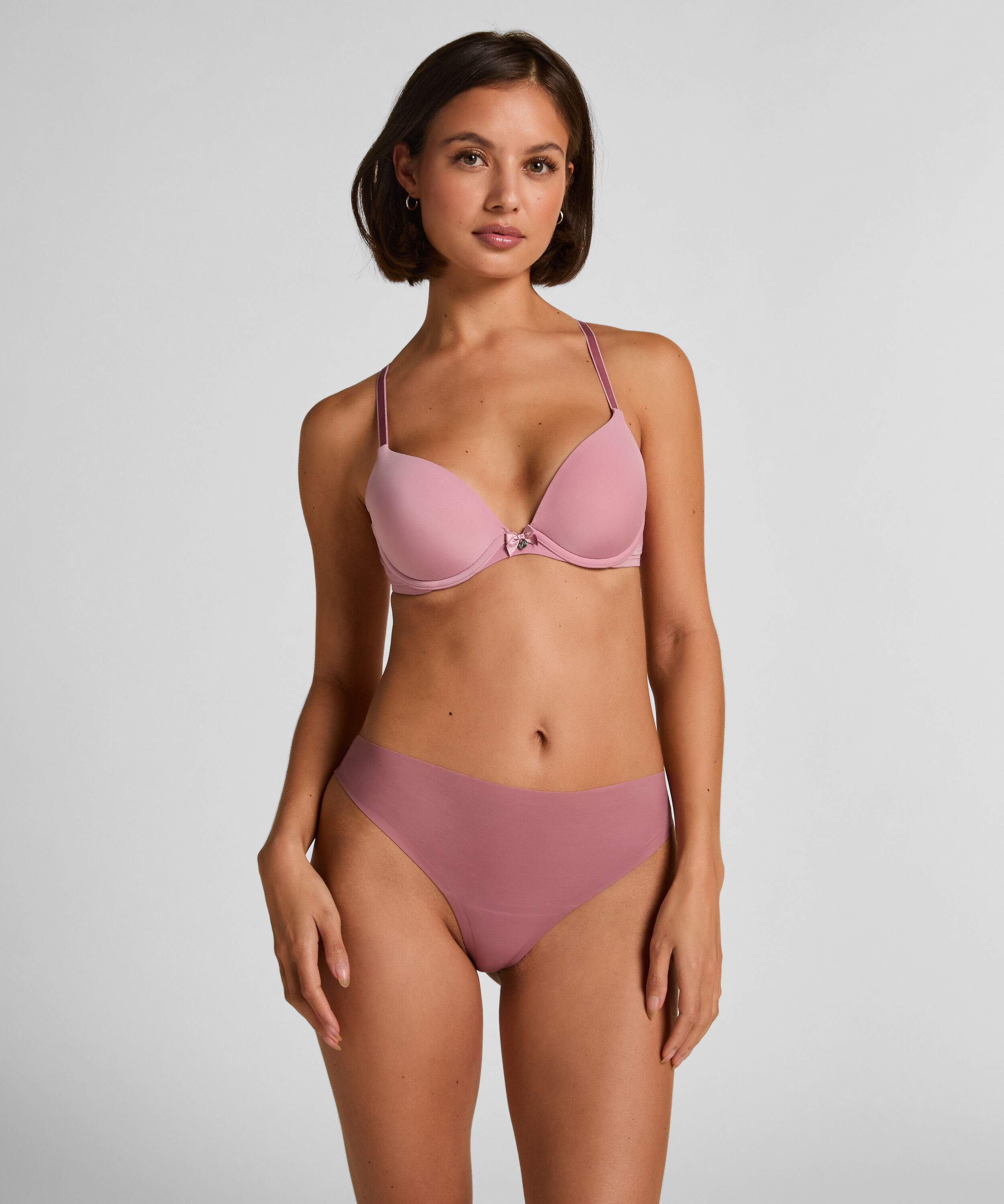 Unsichtbarer Tanga mit hohem Beinausschnitt, Rose