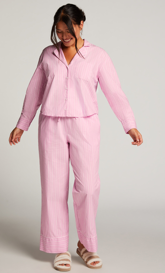 Pyjama-Oberteil aus Baumwolle , Rose