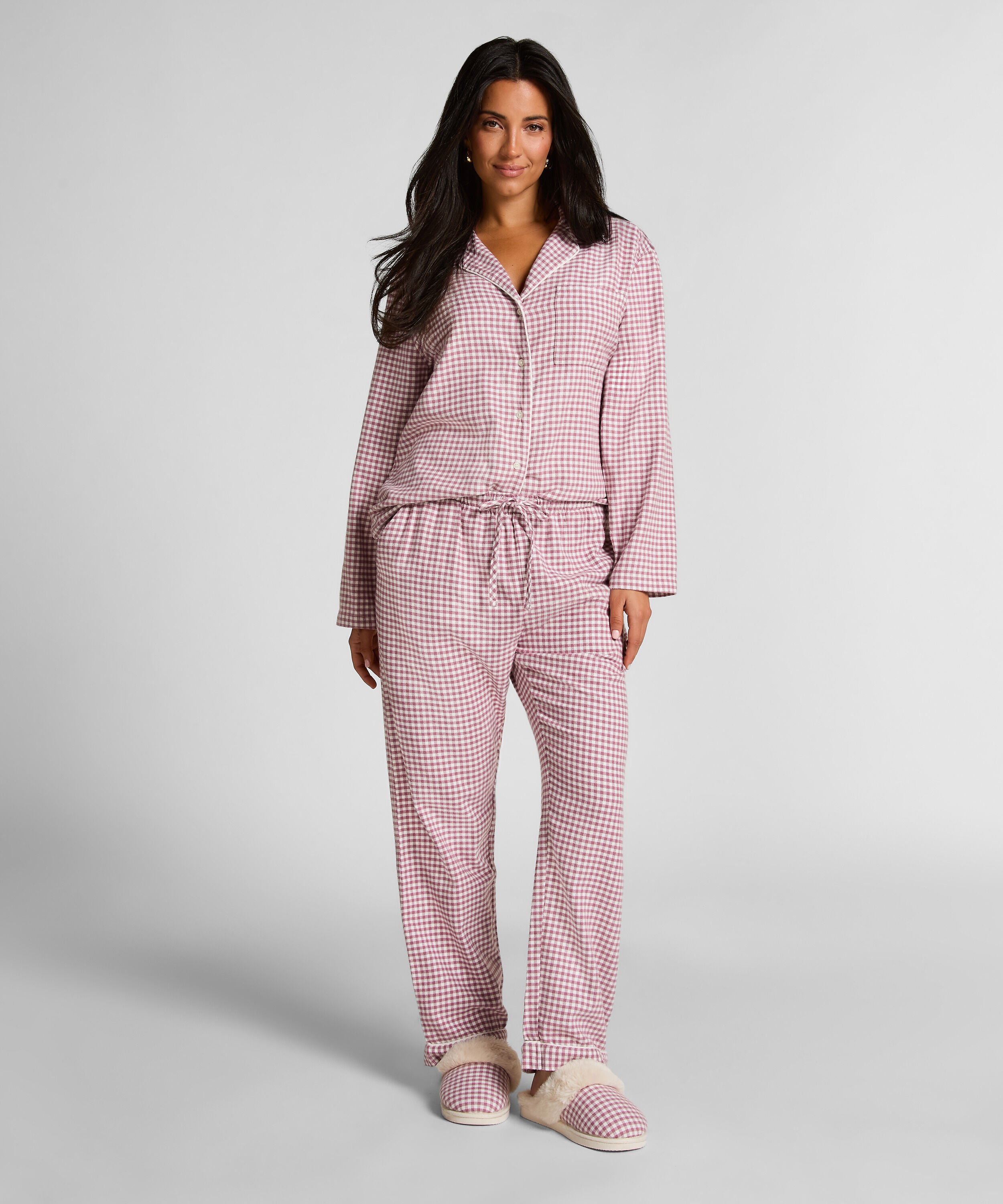 Pyjamahose aus Flanell, Lila
