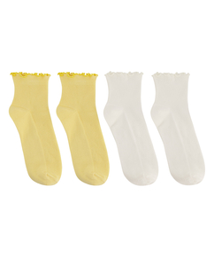 2 Paar Socken, Gelb