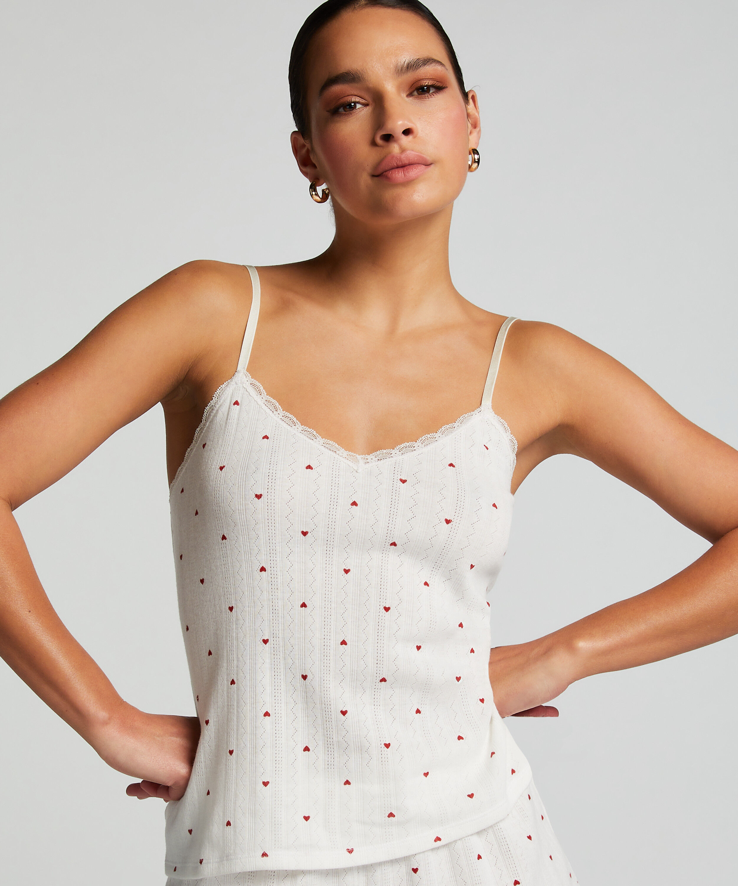 Top Cami Lace, Weiß Top Cami Lace, Weiß