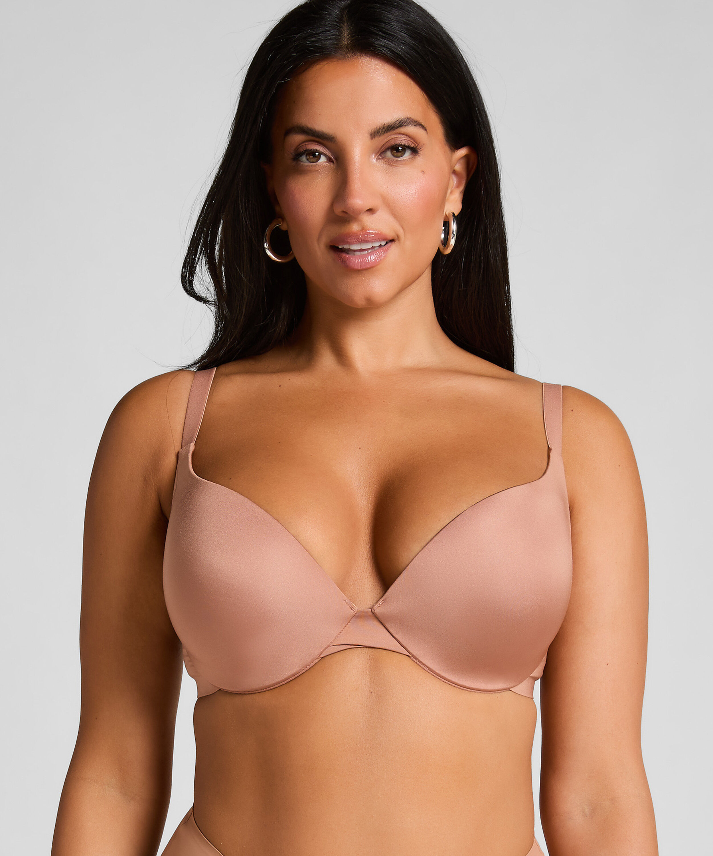 Vorgeformter Push-Up-Bügel-BH Smooth, Braun