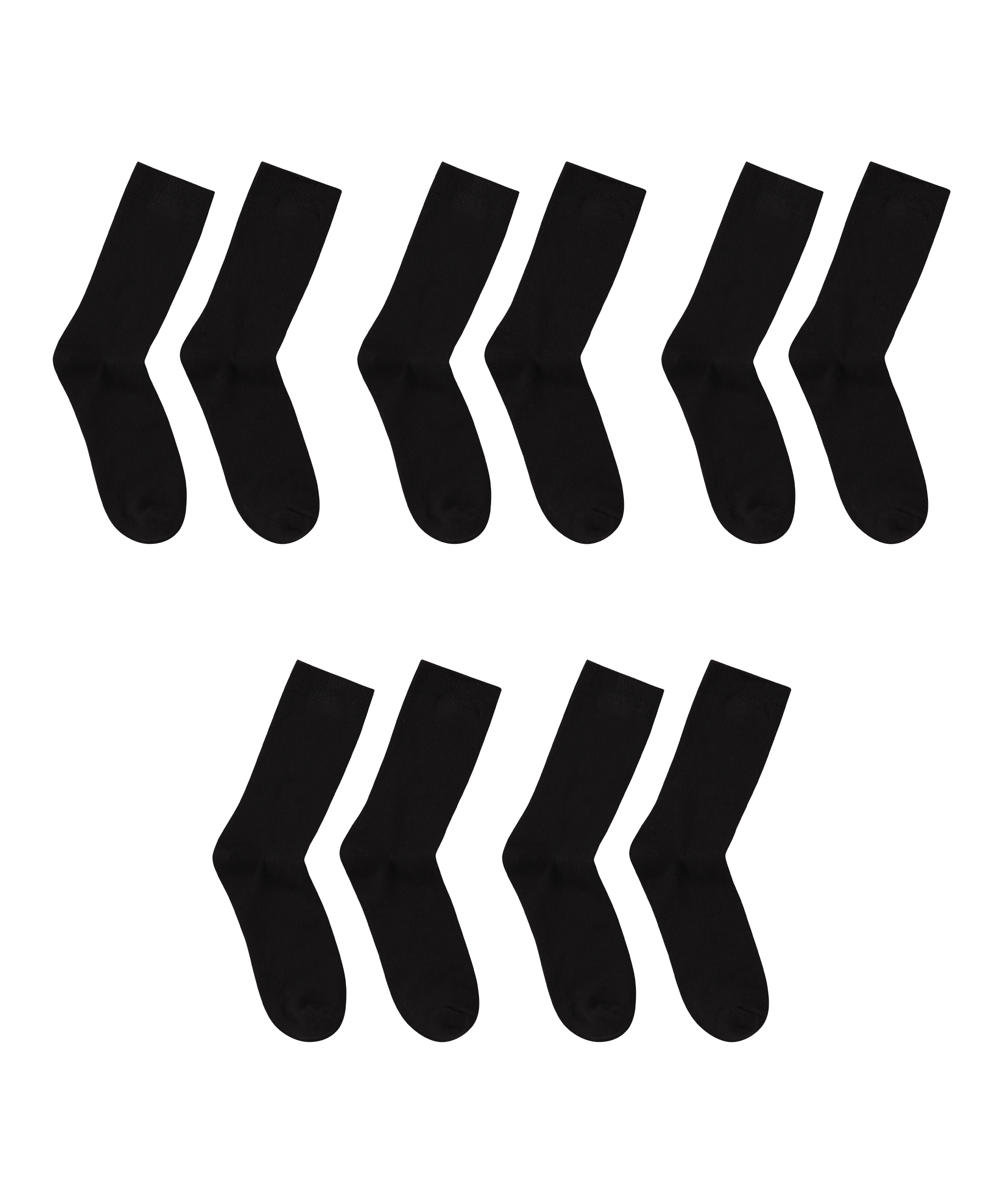 5 Paar Socken, Schwarz, main