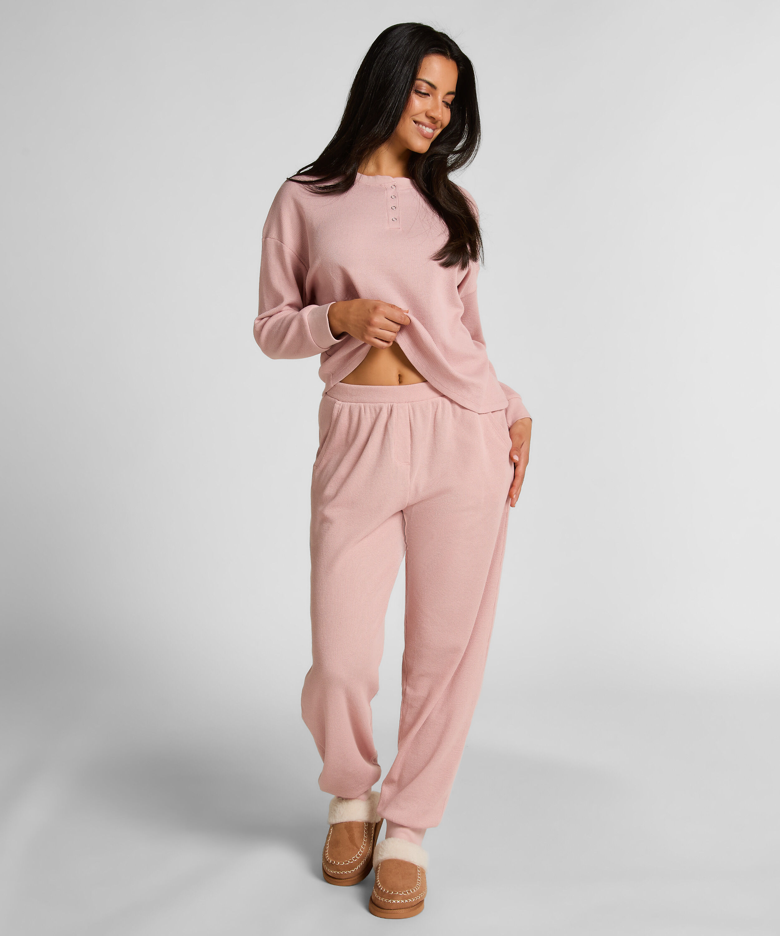 Jogger Waffelstrick, Rose Jogger Waffelstrick, Rose