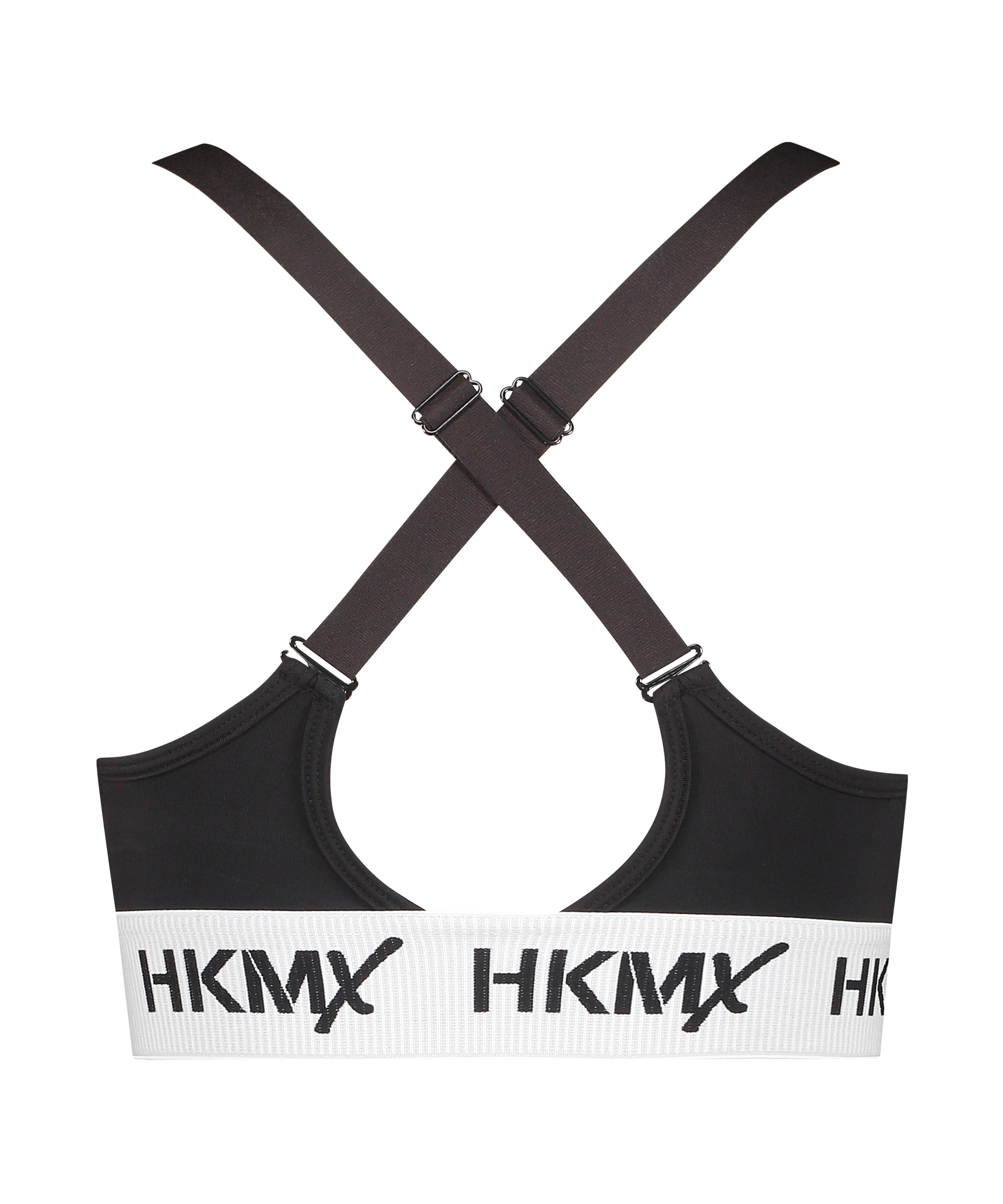 HKMX Sport-BH The Crop Logo Level 1, Schwarz, main
