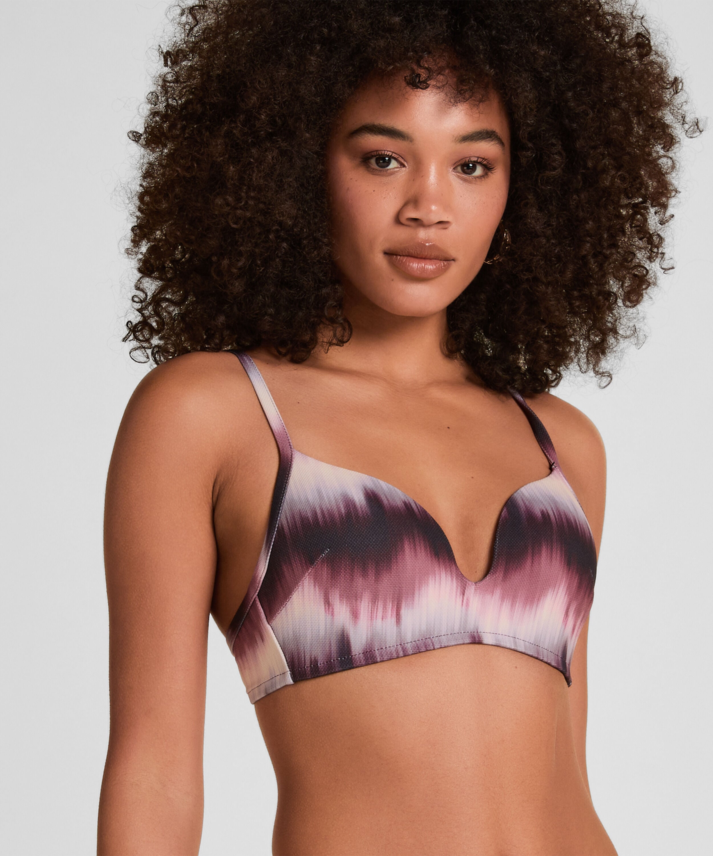 Gepolstertes Bügelloses Bikini-Oberteil Mauritius, Lila