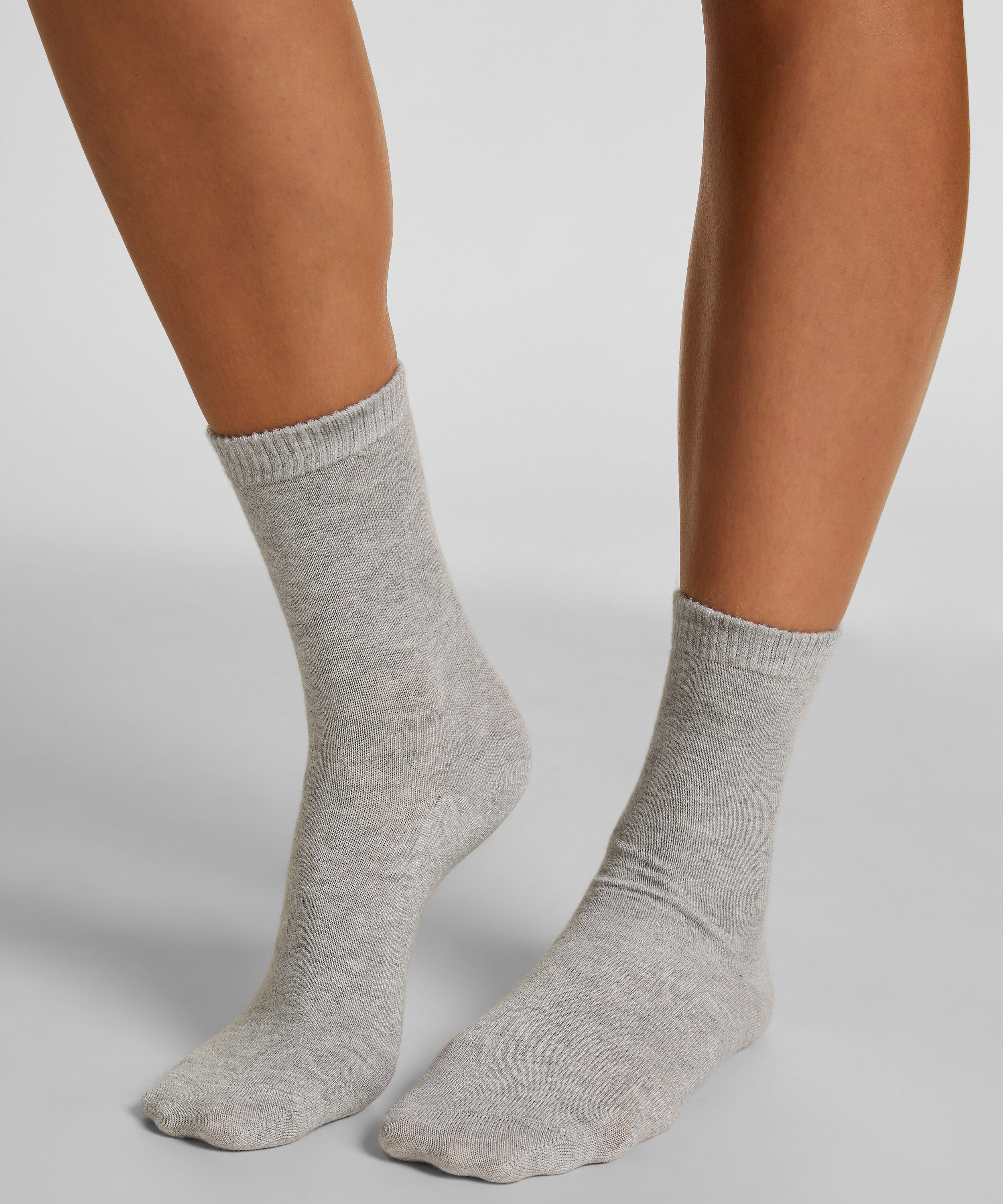 Crew-Socken aus Modal, Grau Crew-Socken aus Modal, Grau
