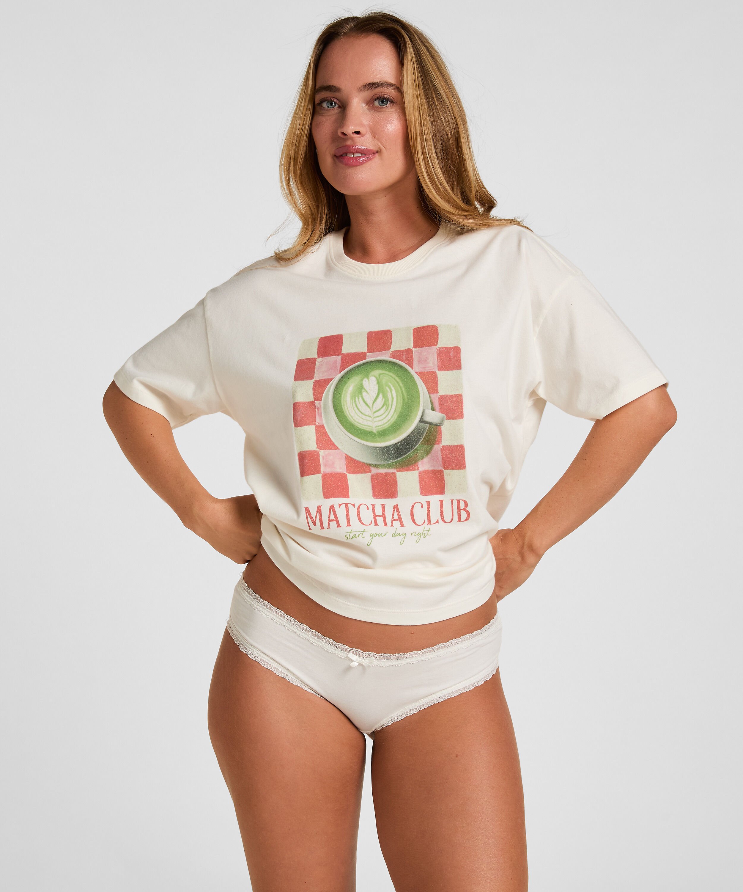 T-Shirt mit Print, Weiß