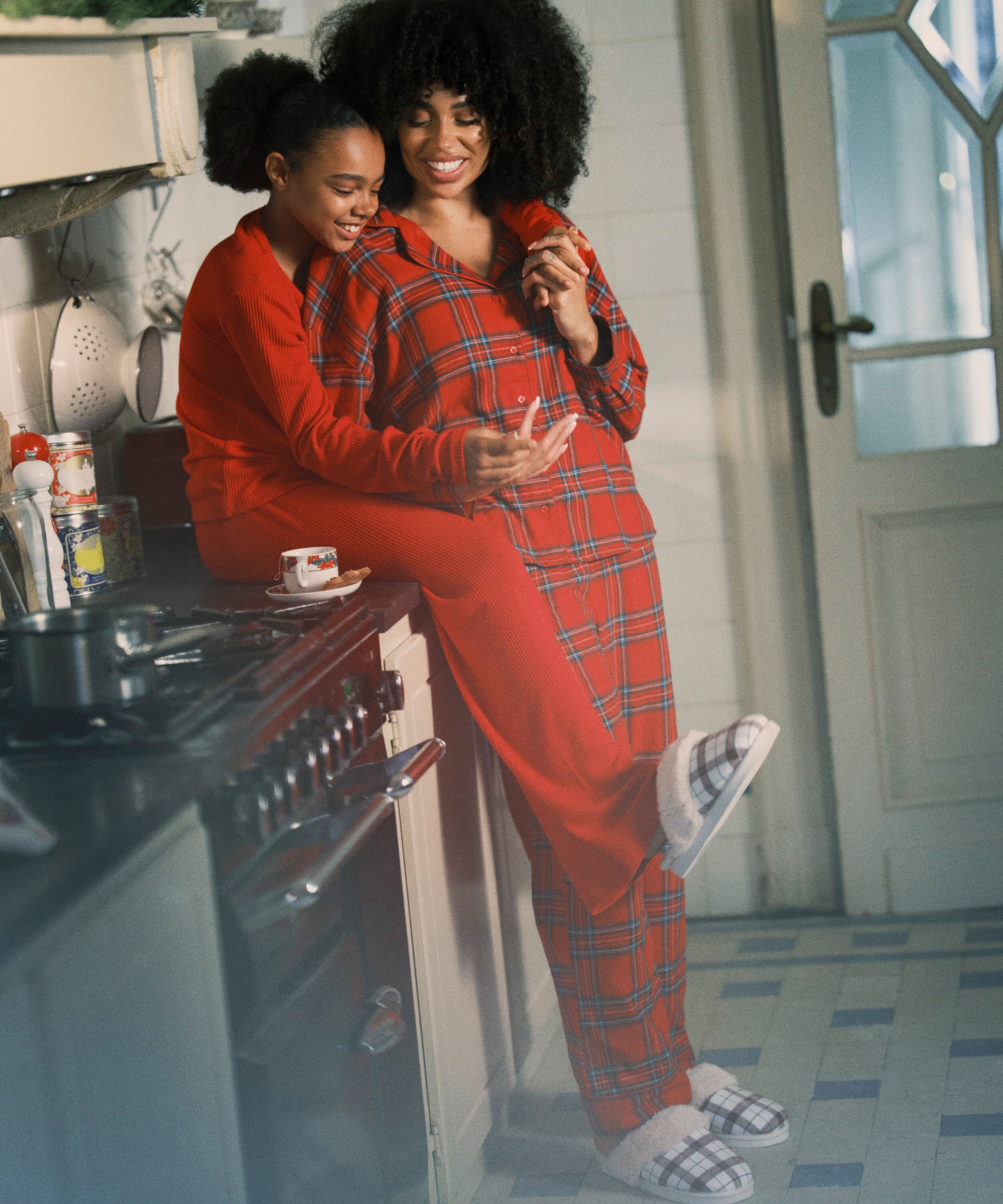 Hose Brushed Jersey, Rot