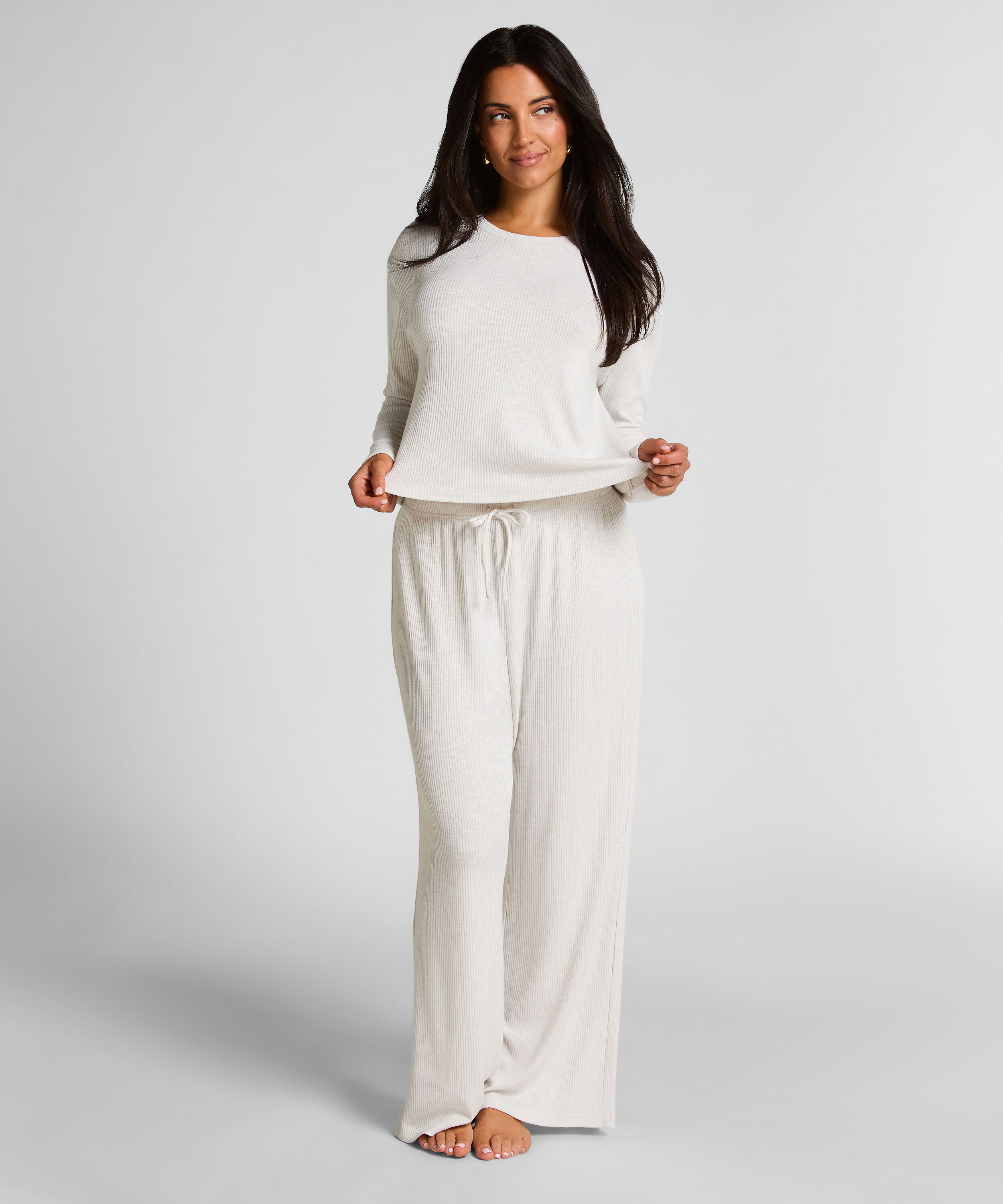 Langärmeliges Pyjamatop