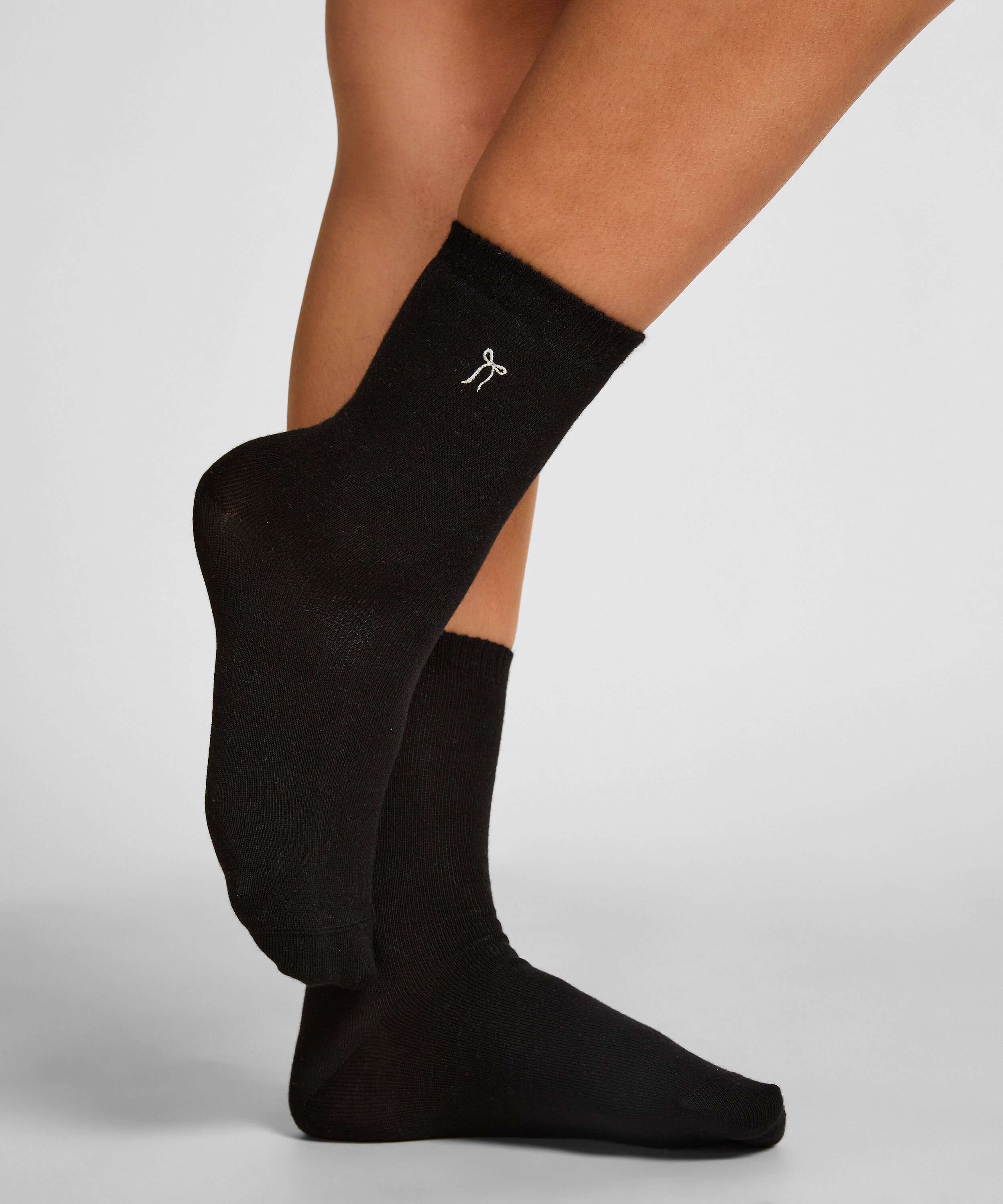 Crew-Socken aus Modal, Schwarz