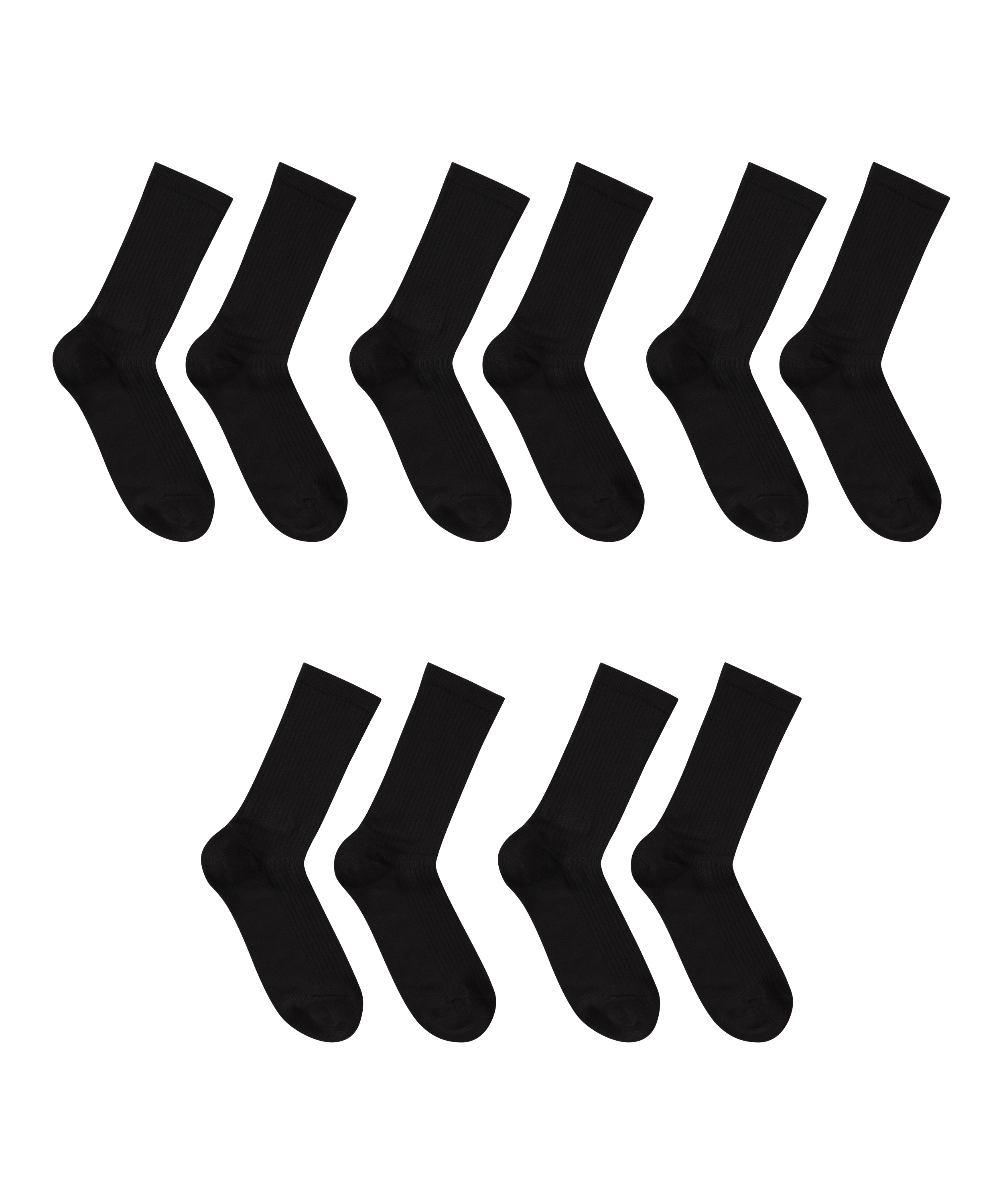 5 Paar Socken, Schwarz, main