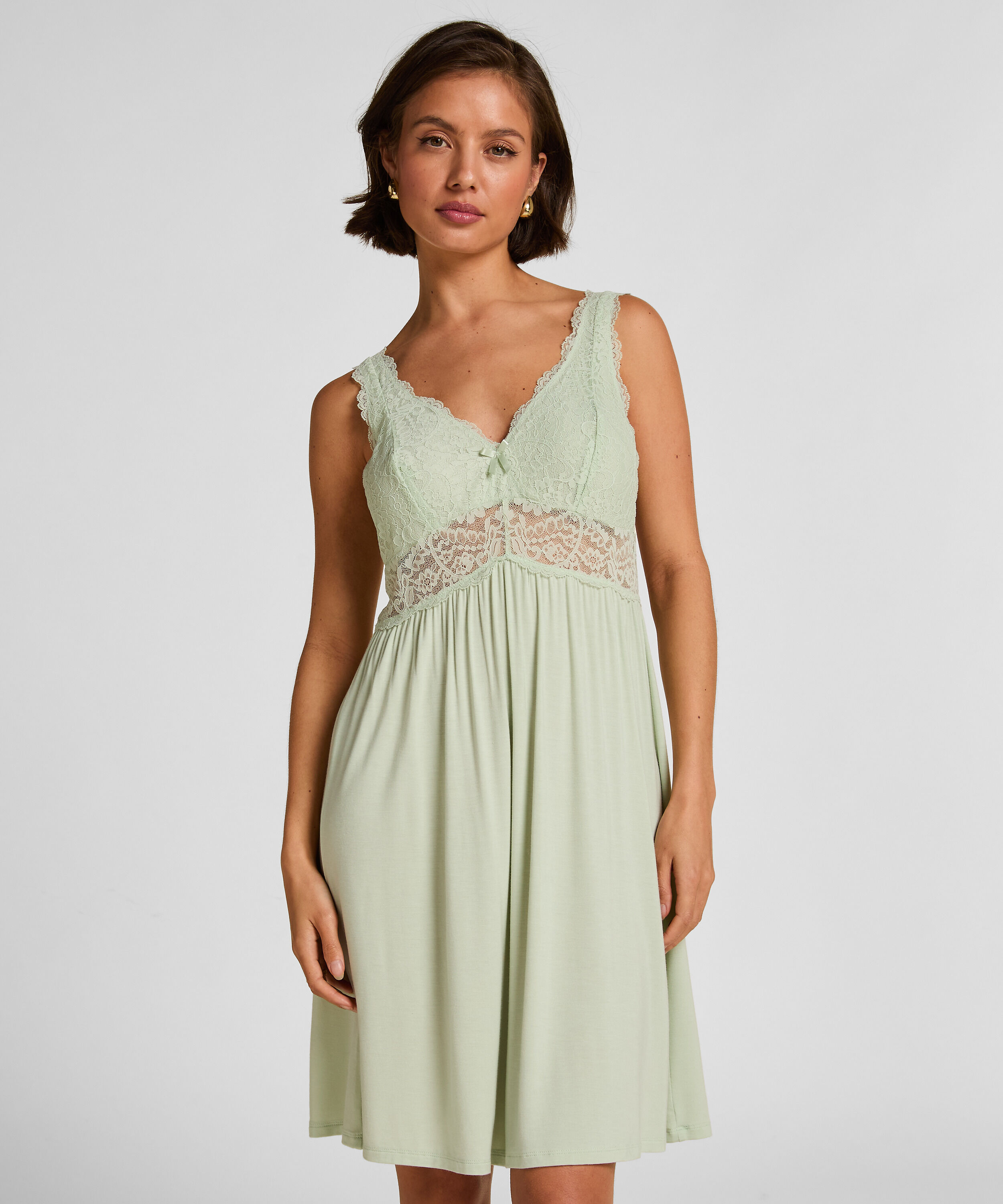 Slipdress Nora Lace, Grün