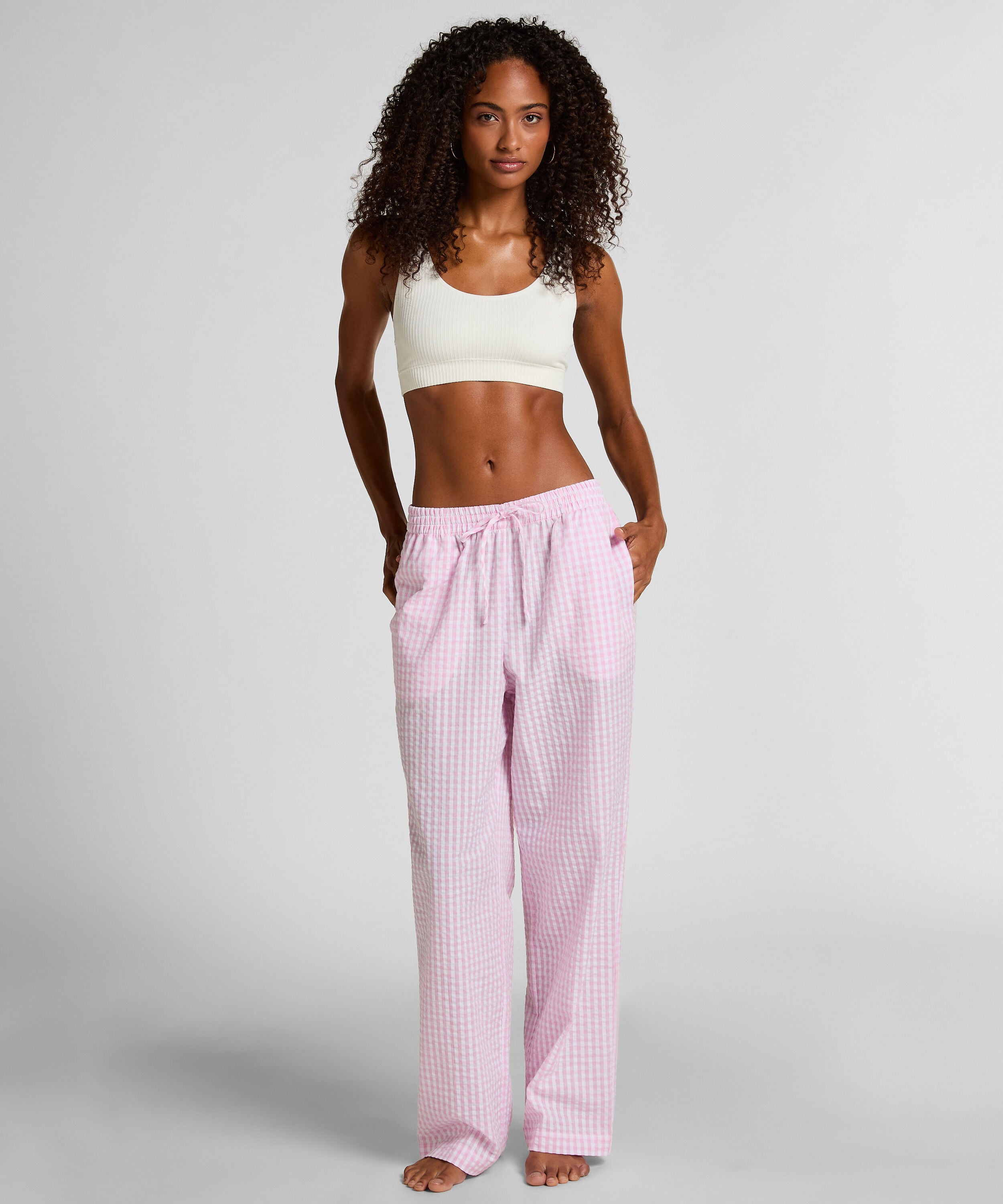 Pyjamahose Baumwolle, Rose
