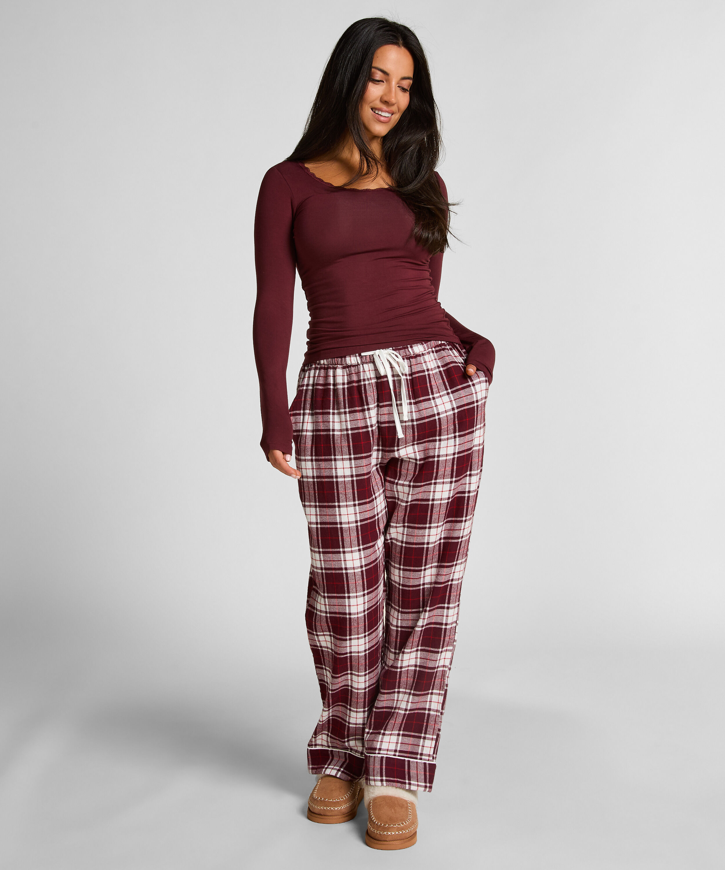 Petite Pyjamahose Flanell, Lila