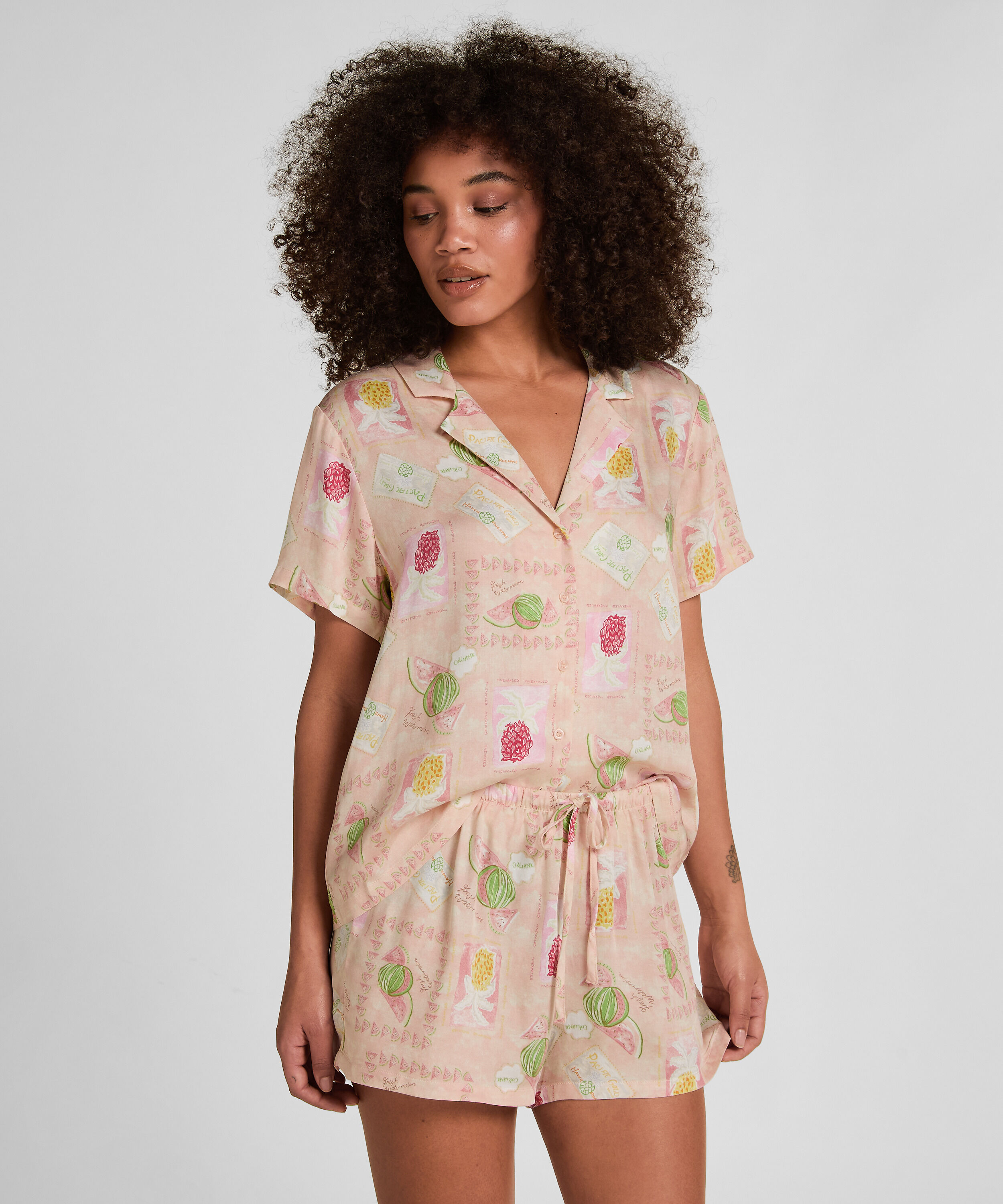 Satin-Shorts, Orange