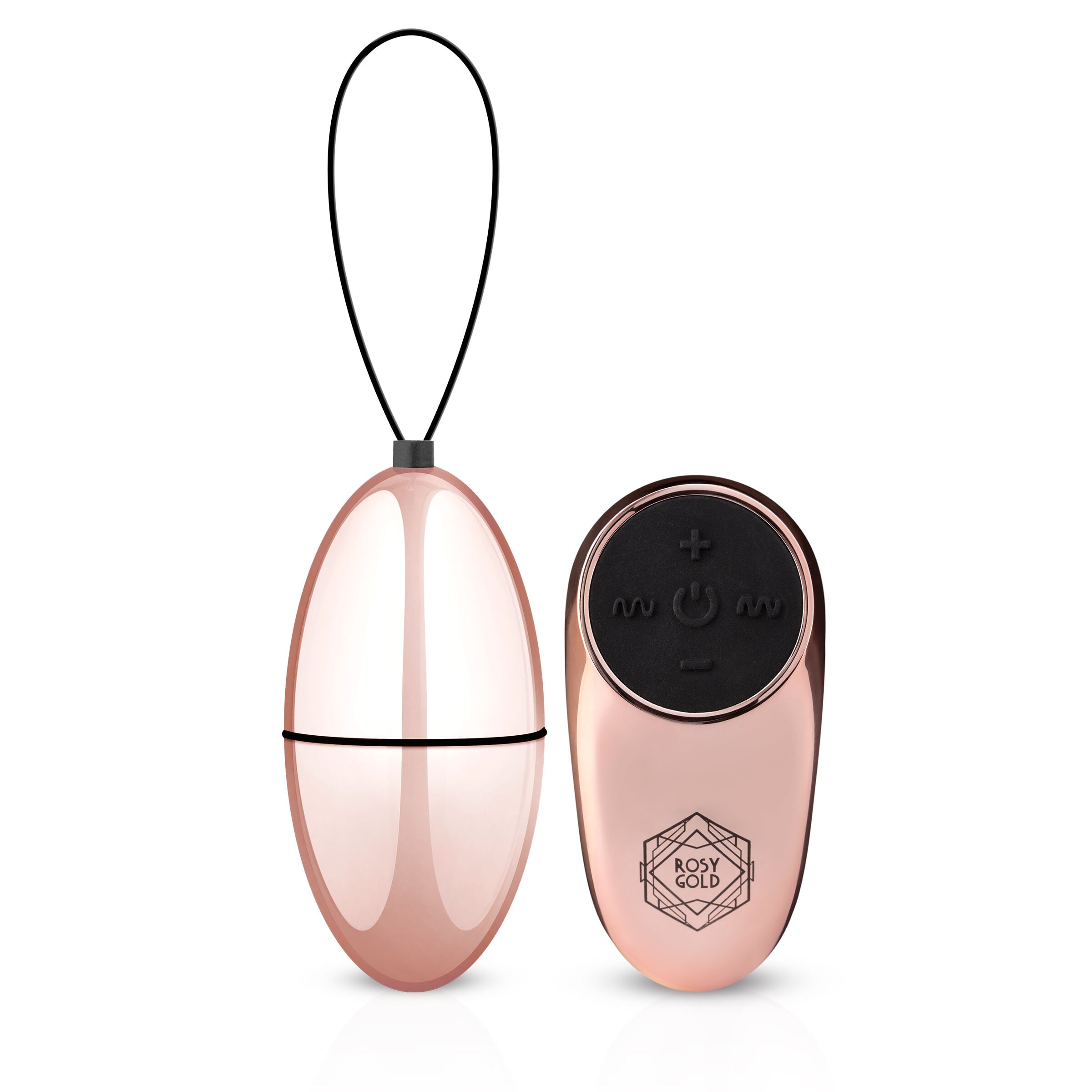 Roségoldenes Vibro-Ei mit Fernbedienung, Schwarz