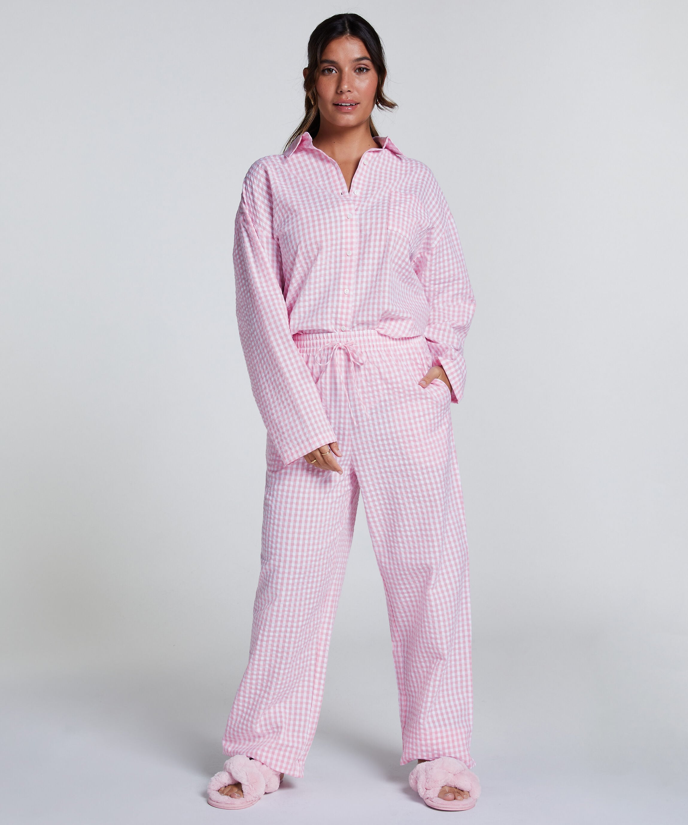 Pyjamahose Baumwolle, Rose