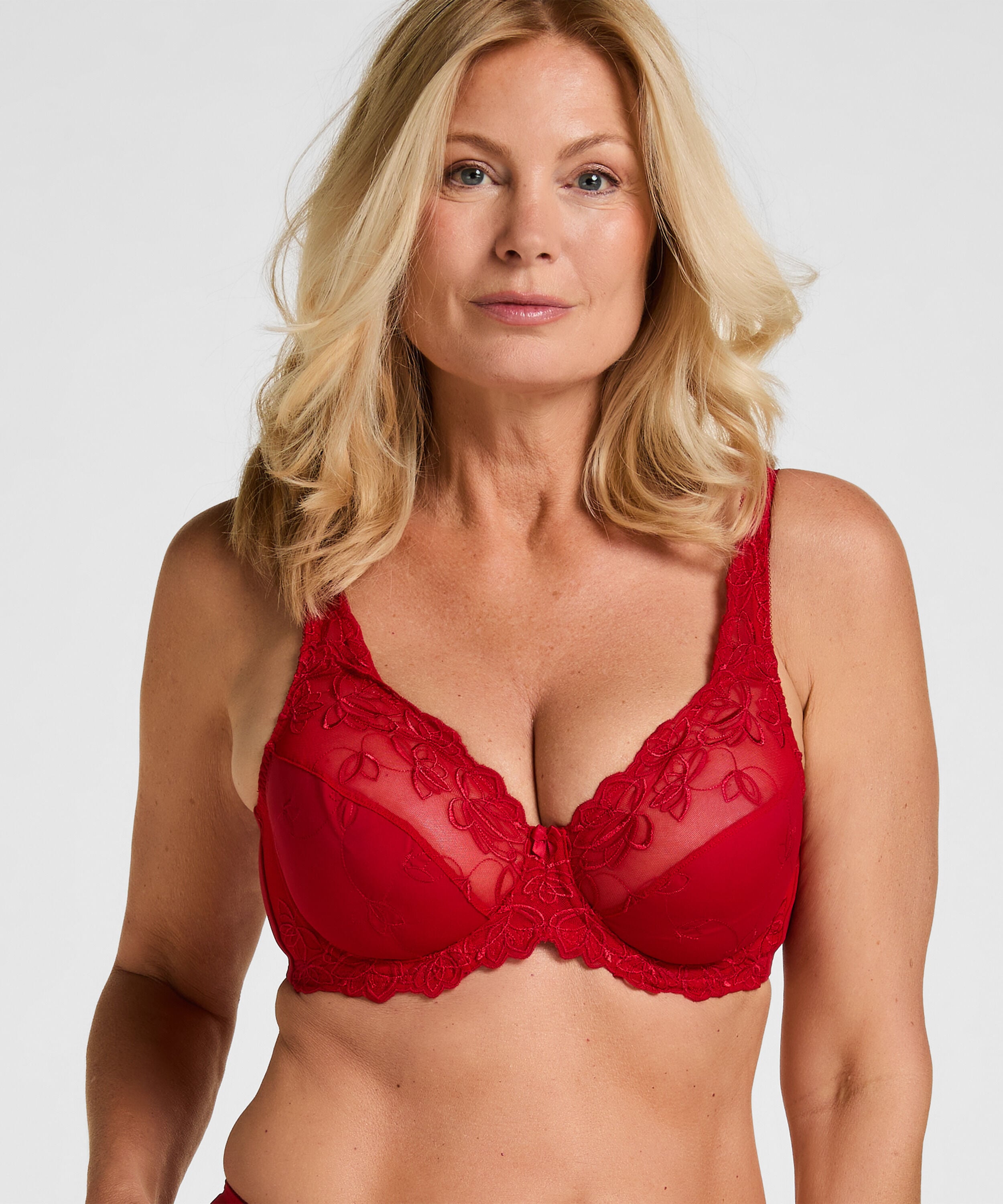 Unwattierter Bügel-BH Diva, Rot Unwattierter Bügel-BH Diva, Rot