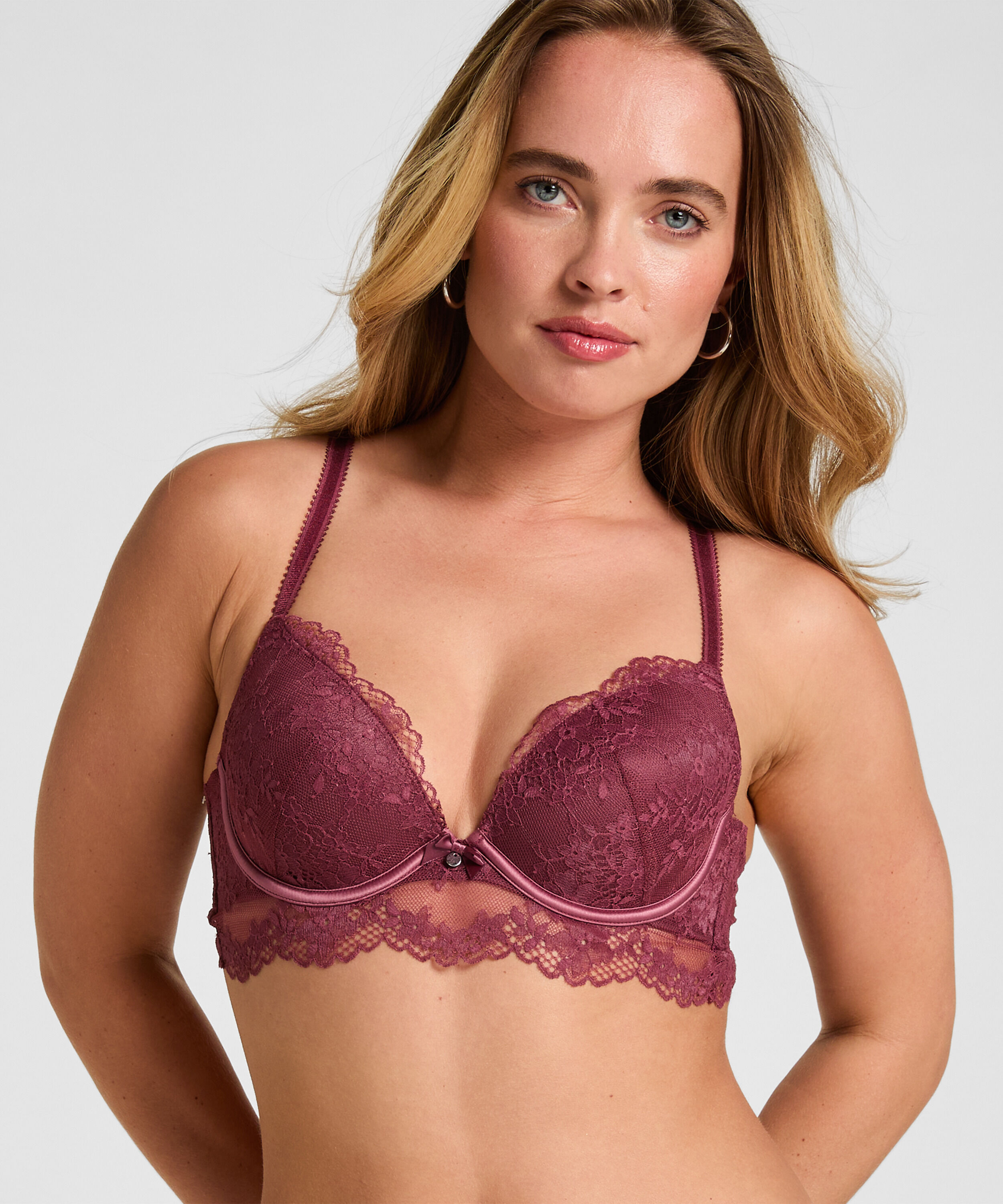 Longline-BH mit Bügel und Polsterung Naomi, Lila Longline-BH mit Bügel und Polsterung Naomi, Lila