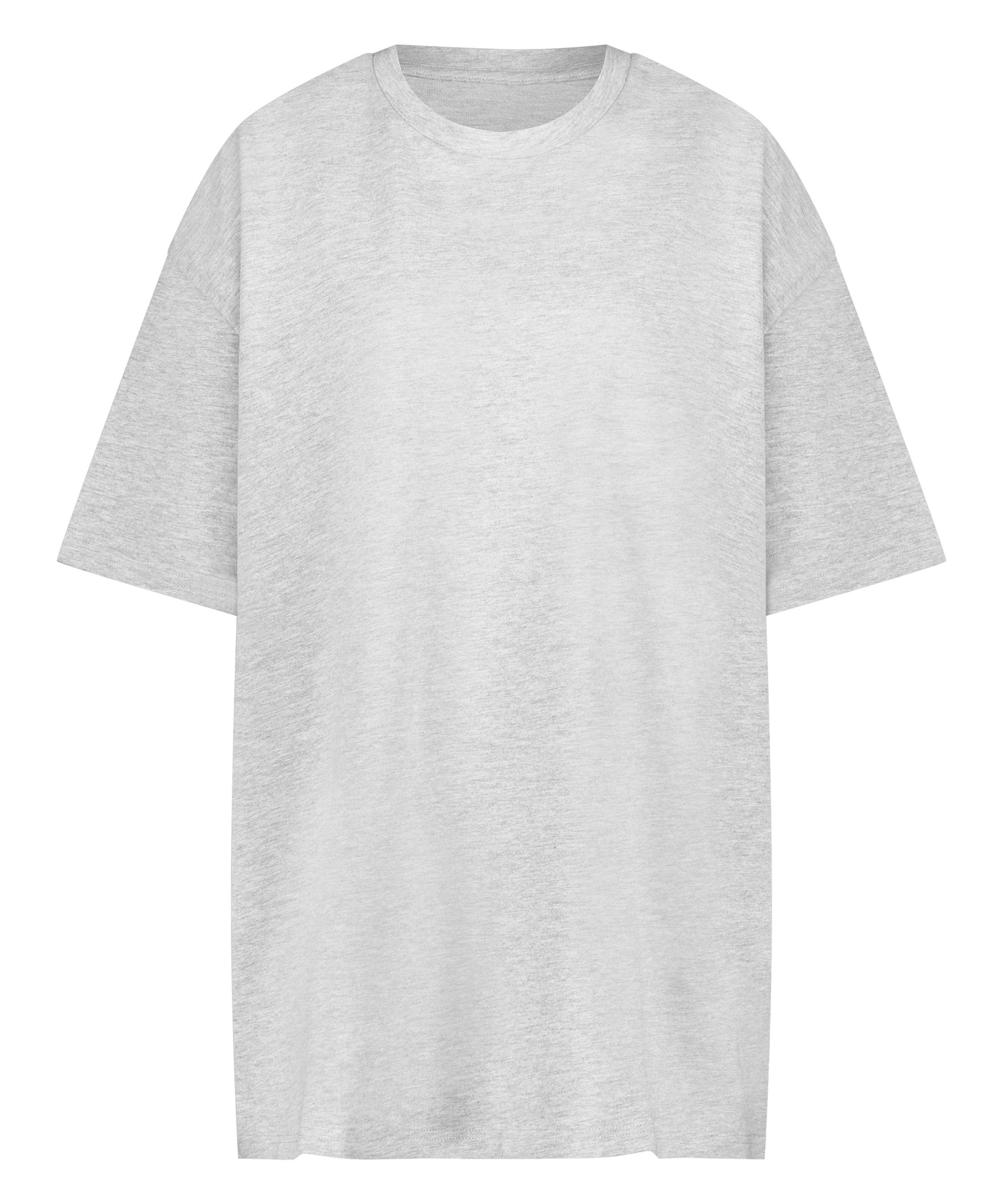 Boyfriend-Shirt mit kurzen Ärmeln, Grau, main
