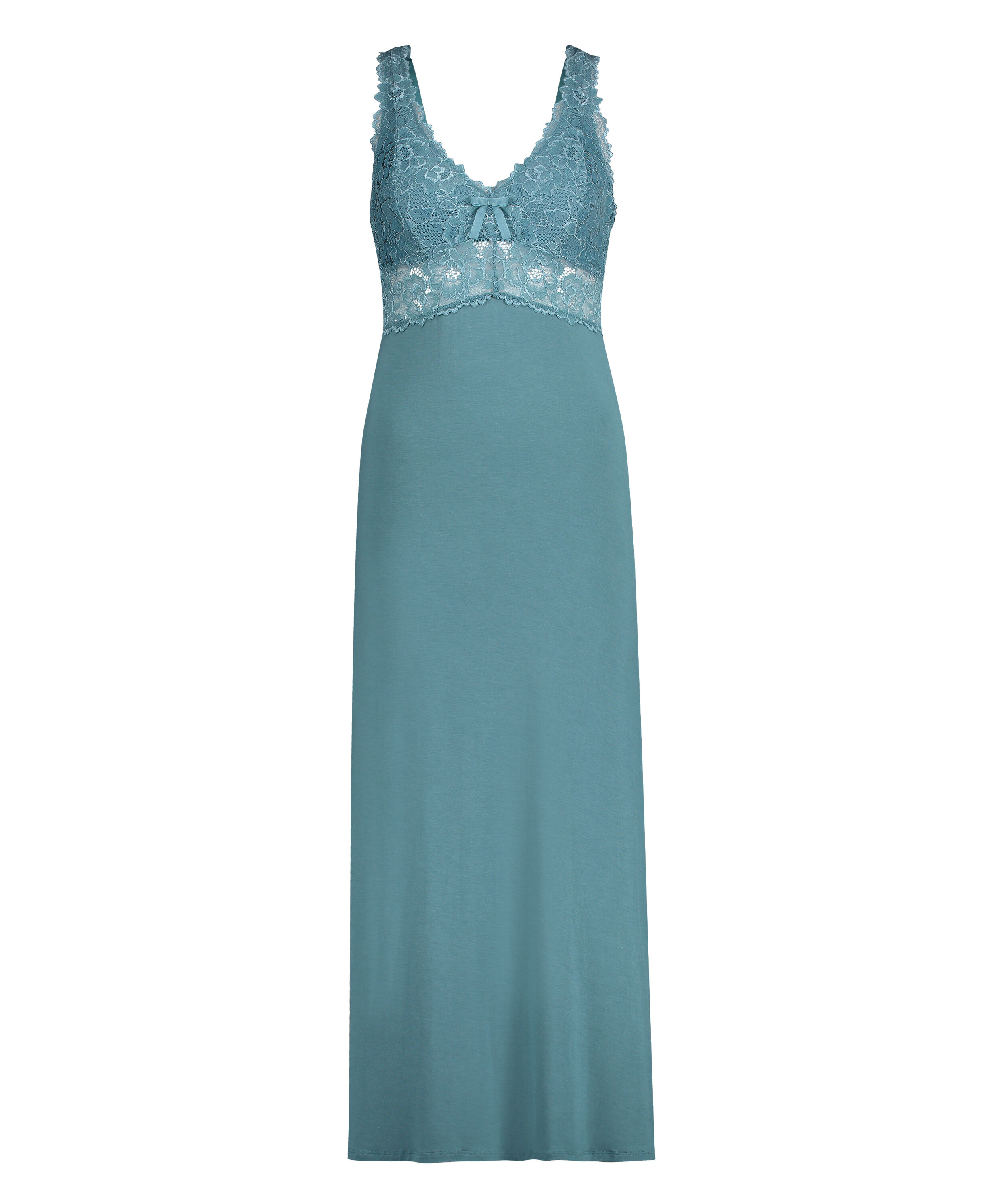 Slipdress Nora Lace Long, Grün
