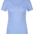 Kurzärmeliges Pyjama-Top Henley, Blau