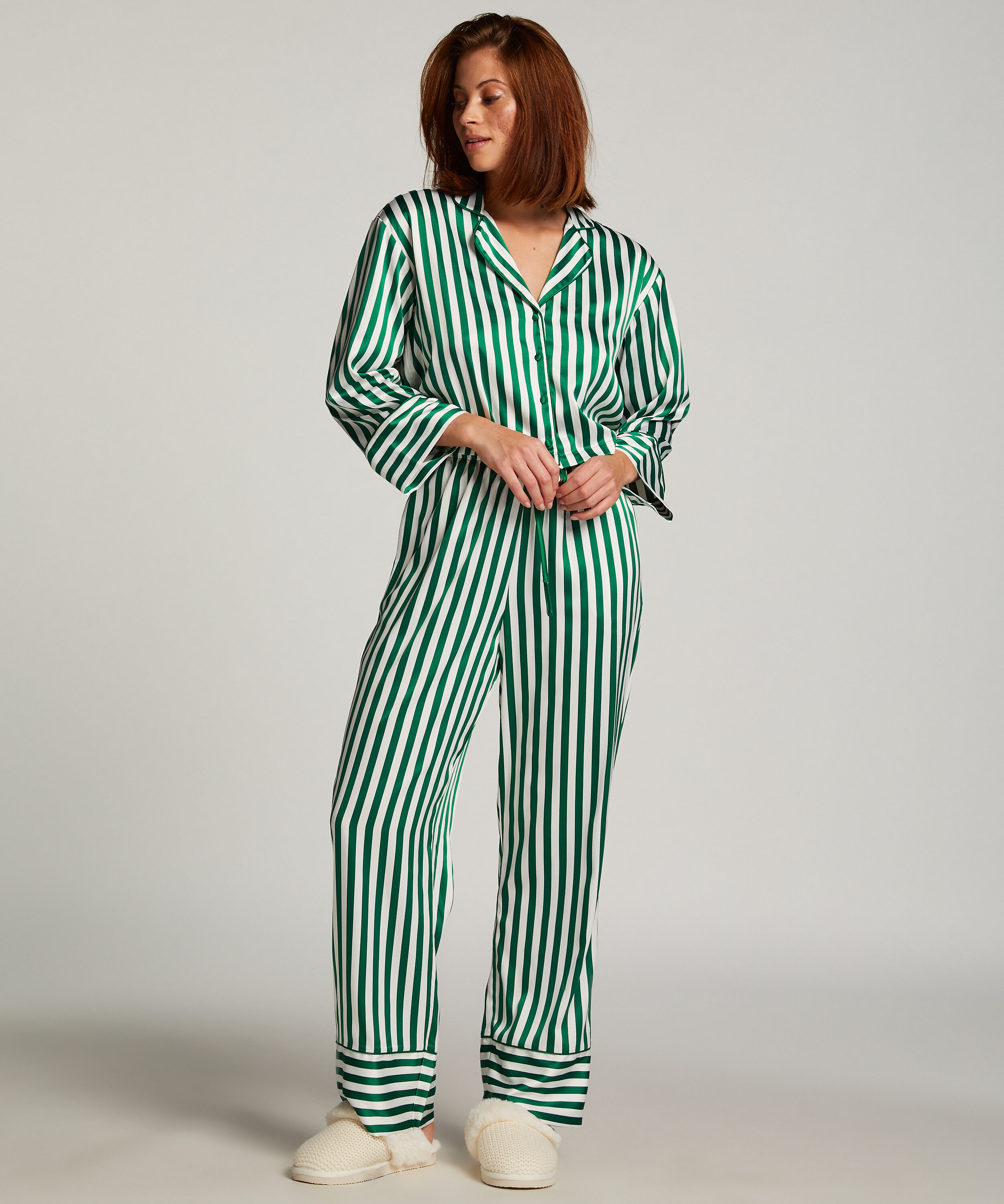 Hose Satin, Grün Hose Satin, Grün