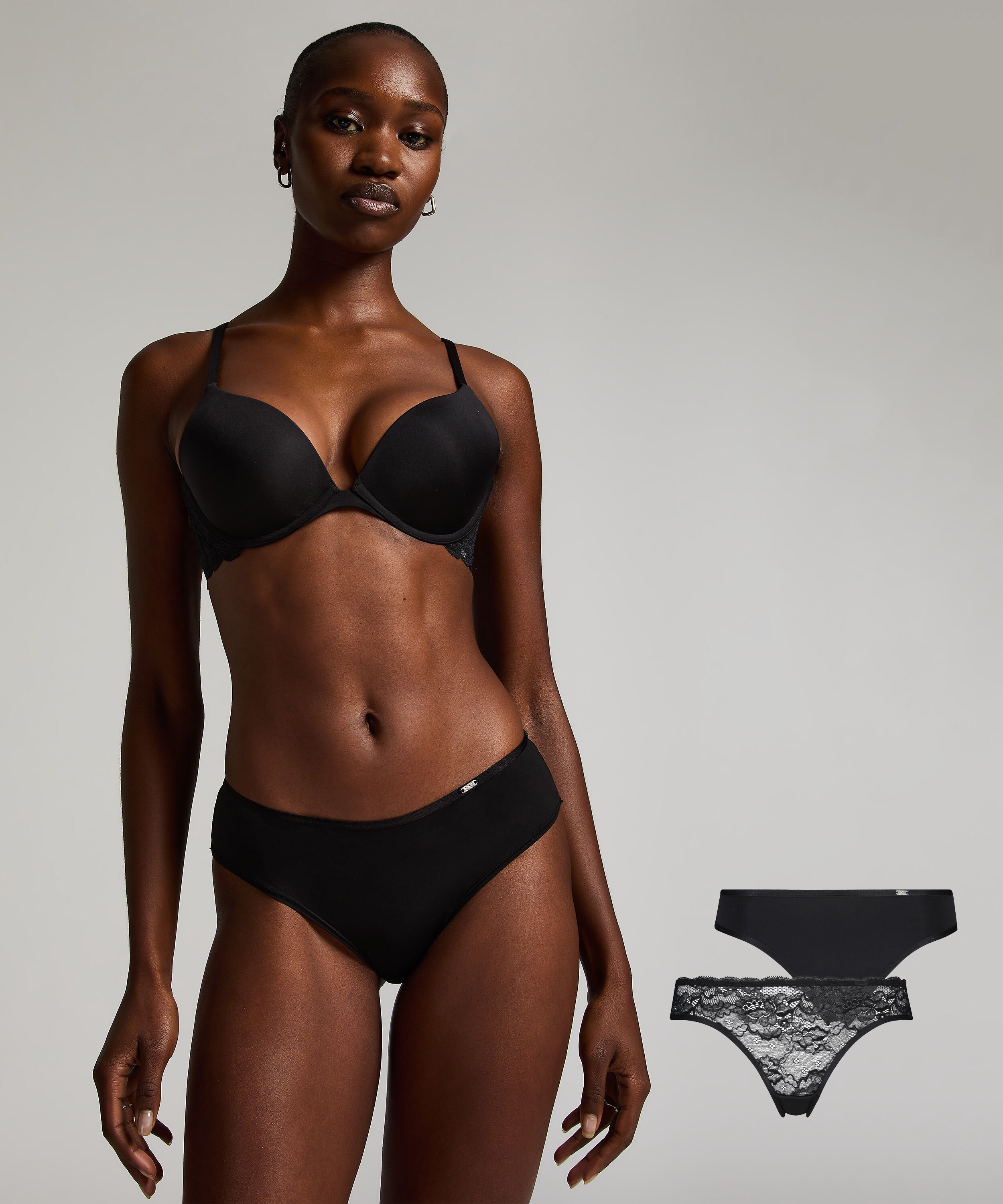 2er-Pack Slips Angie, Schwarz 2er-Pack Slips Angie, Schwarz