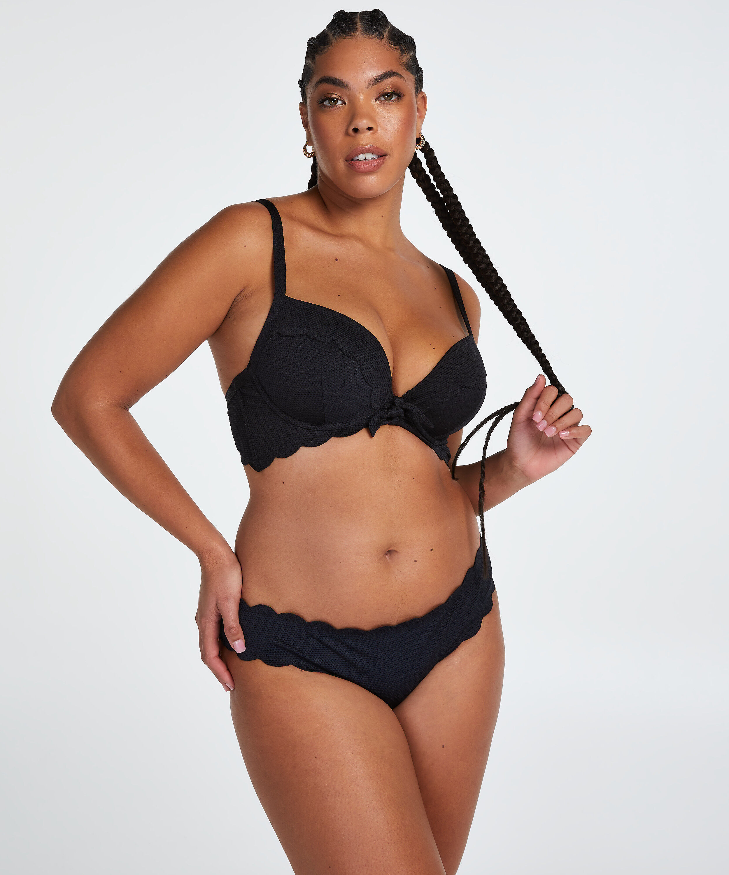 Bikini Slip Rio Scallop, Schwarz Bikini Slip Rio Scallop, Schwarz